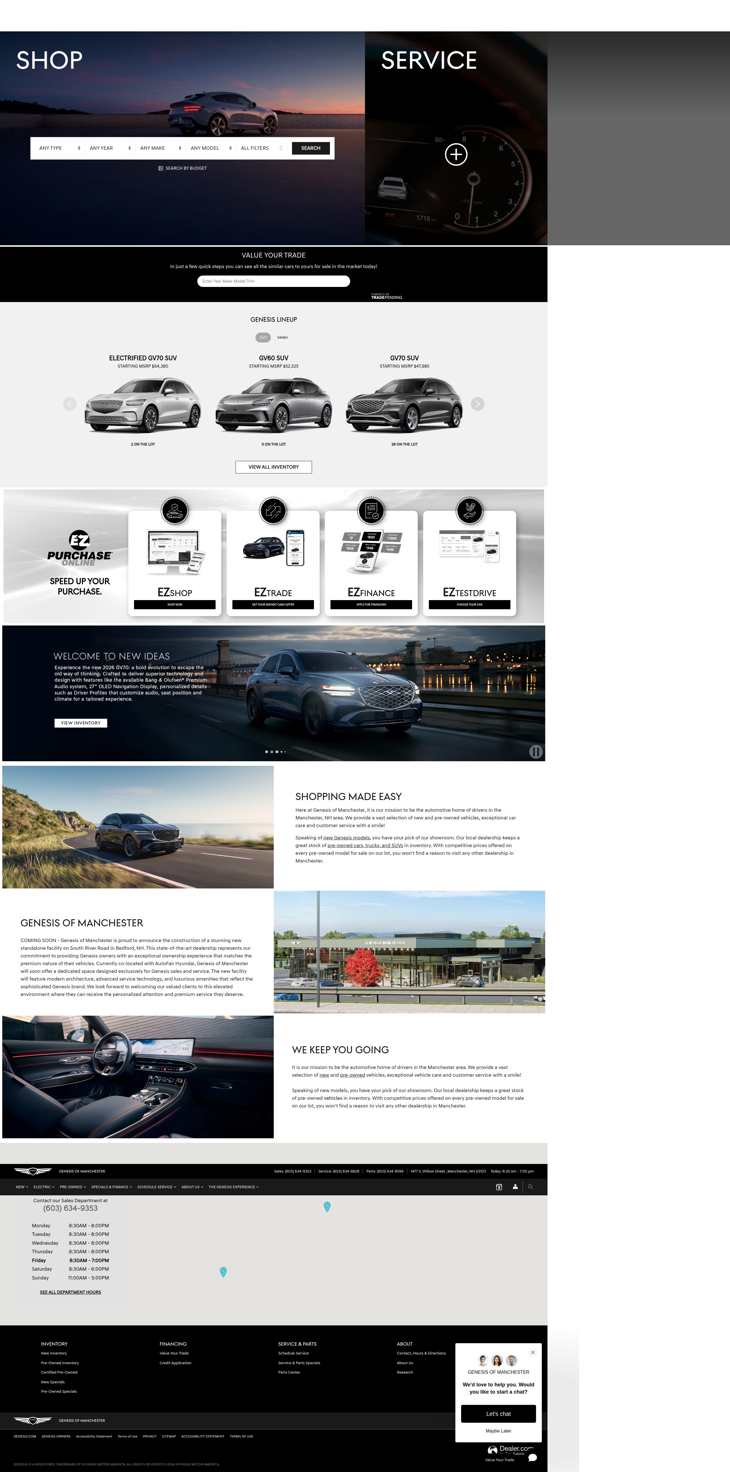 Screenshot of www.genesisofmanchester.com