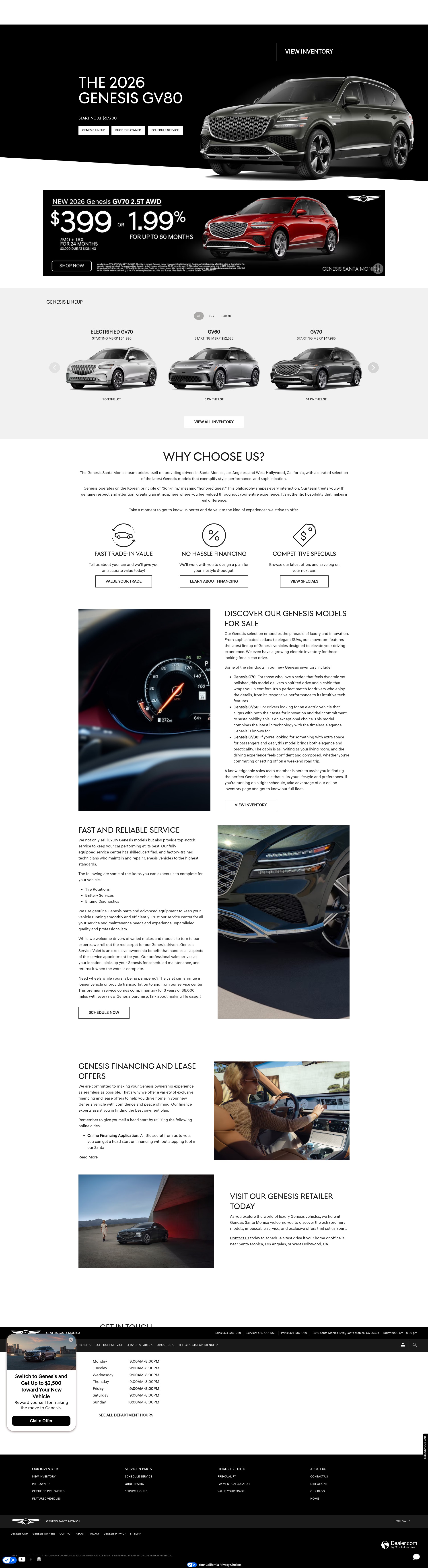Screenshot of www.genesissantamonica.com