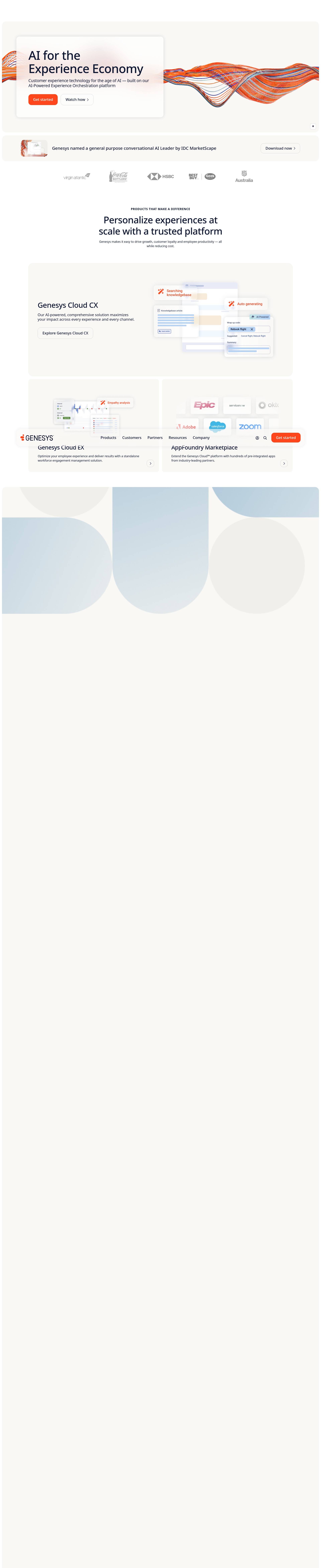 Screenshot of www.genesys.com