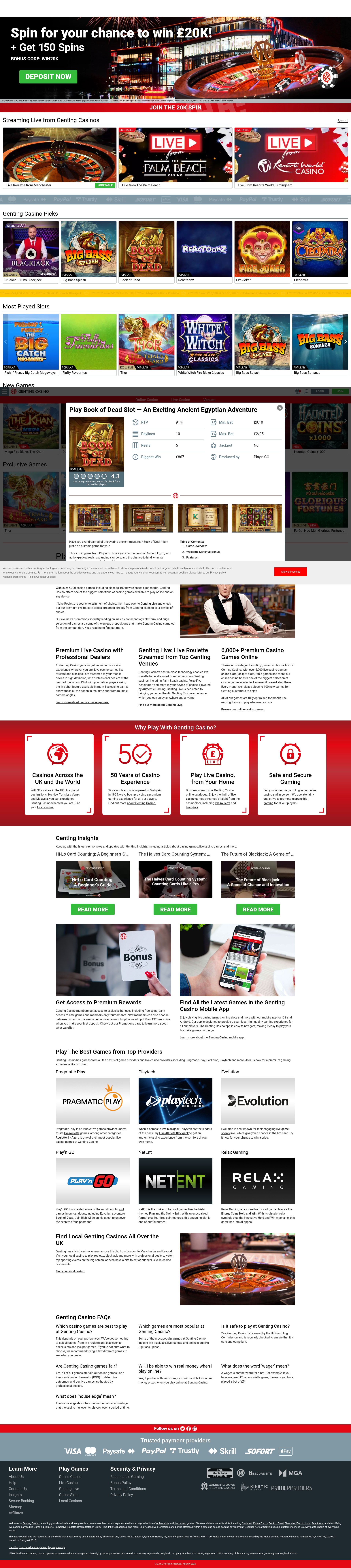 Screenshot of www.gentingcasino.com