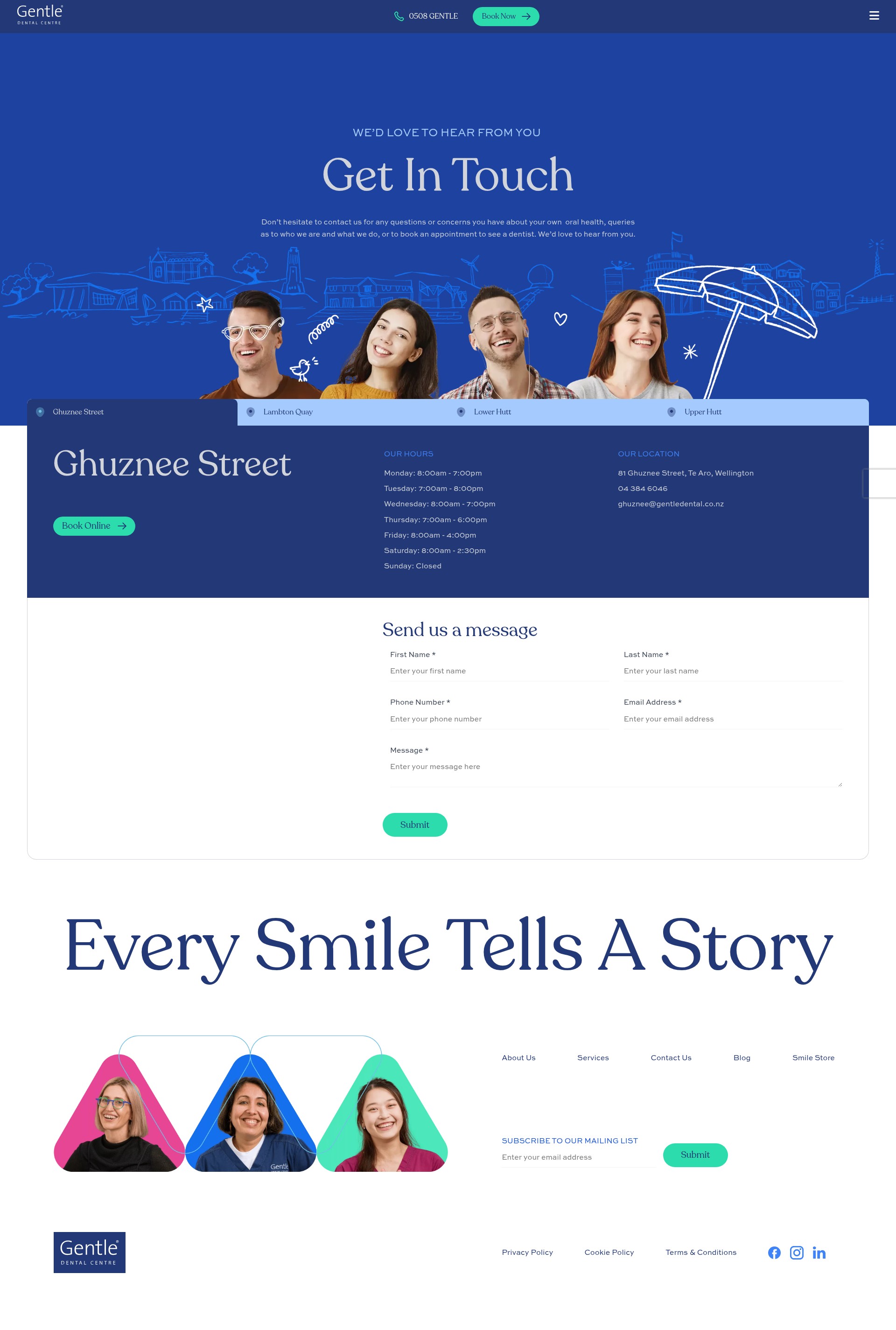 Screenshot of www.gentledental.co.nz