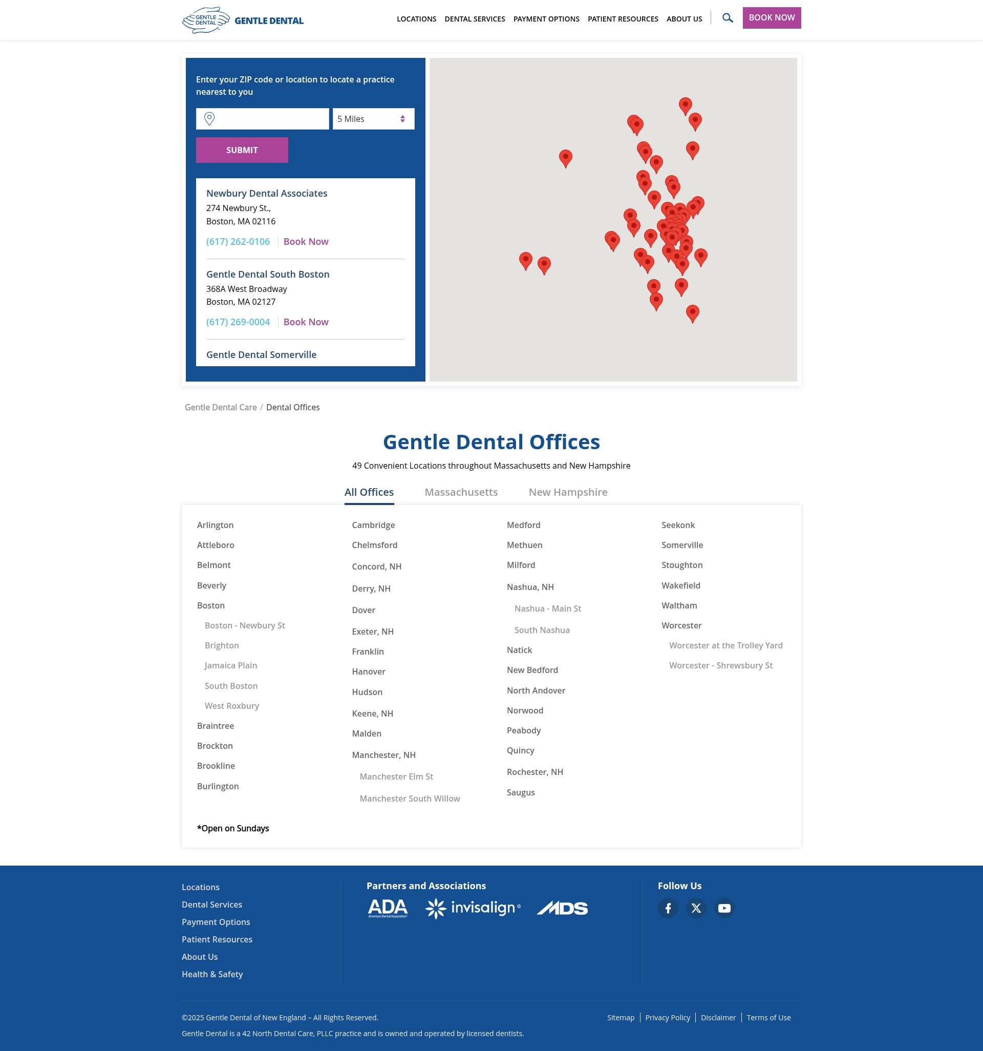 Screenshot of www.gentledental.com