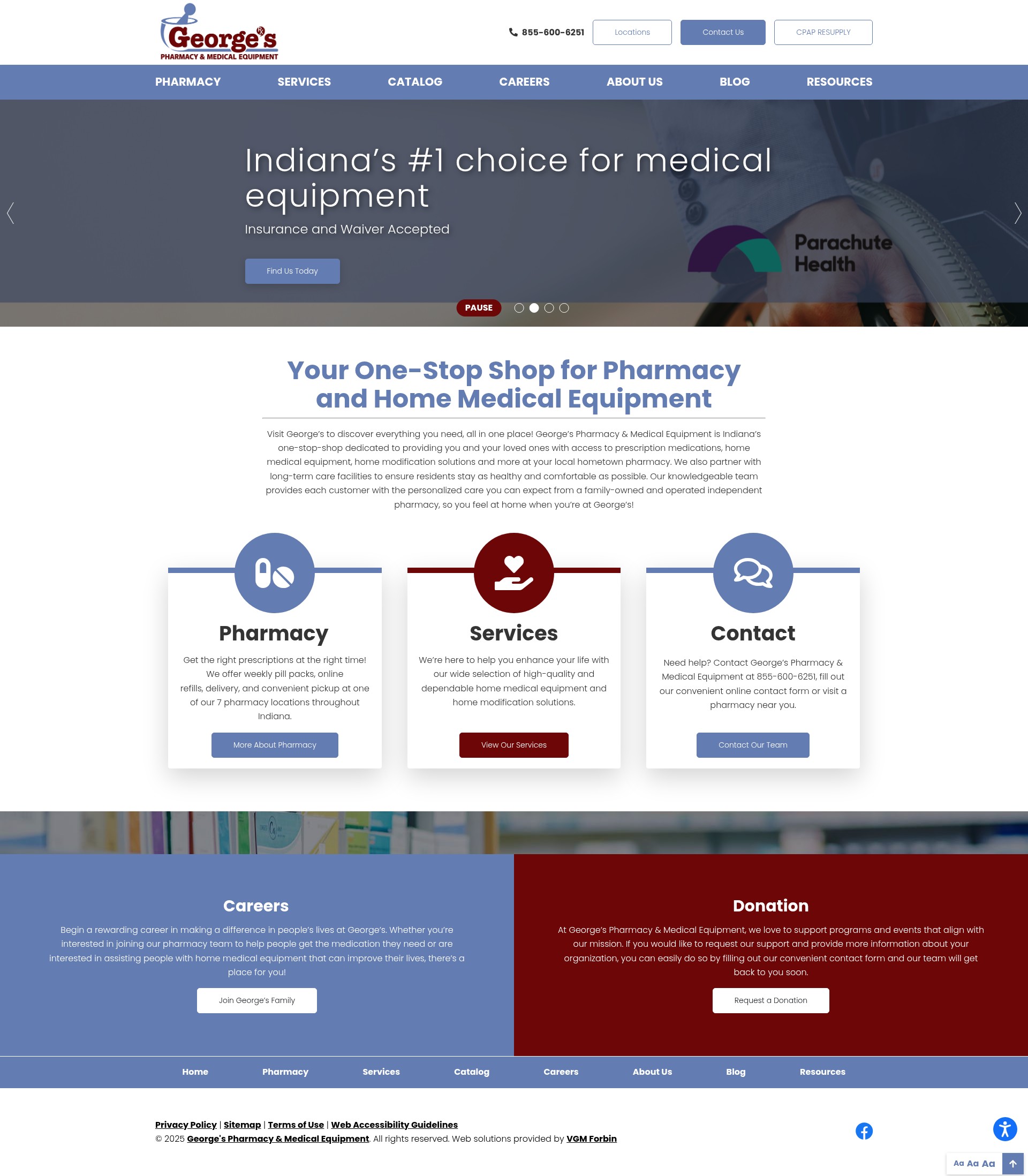 Screenshot of www.georgespharmacy.com