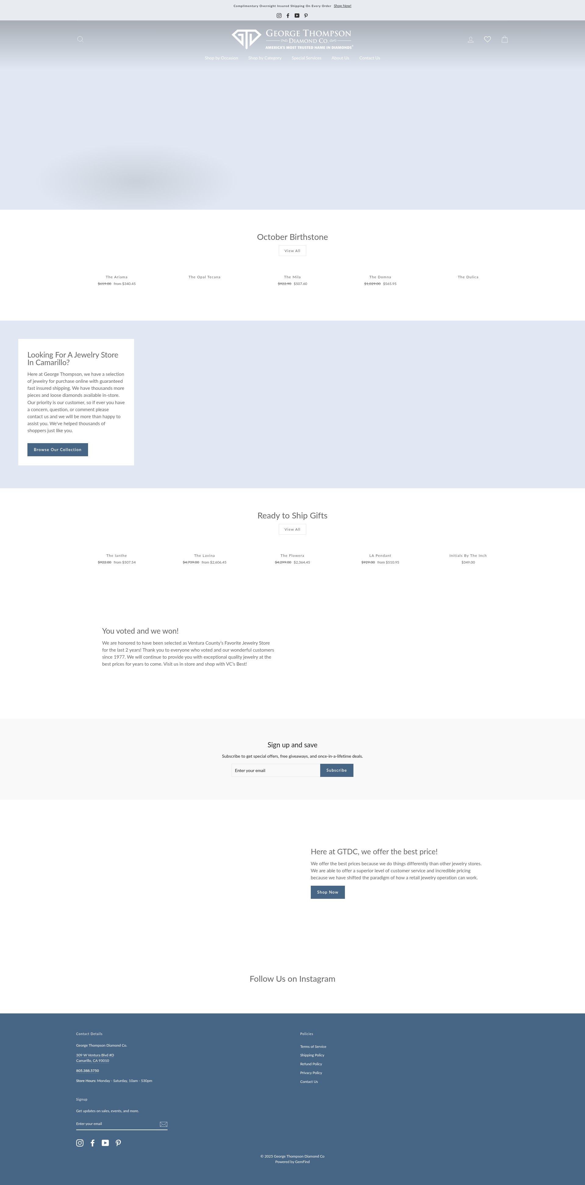 Screenshot of www.georgethompson.com