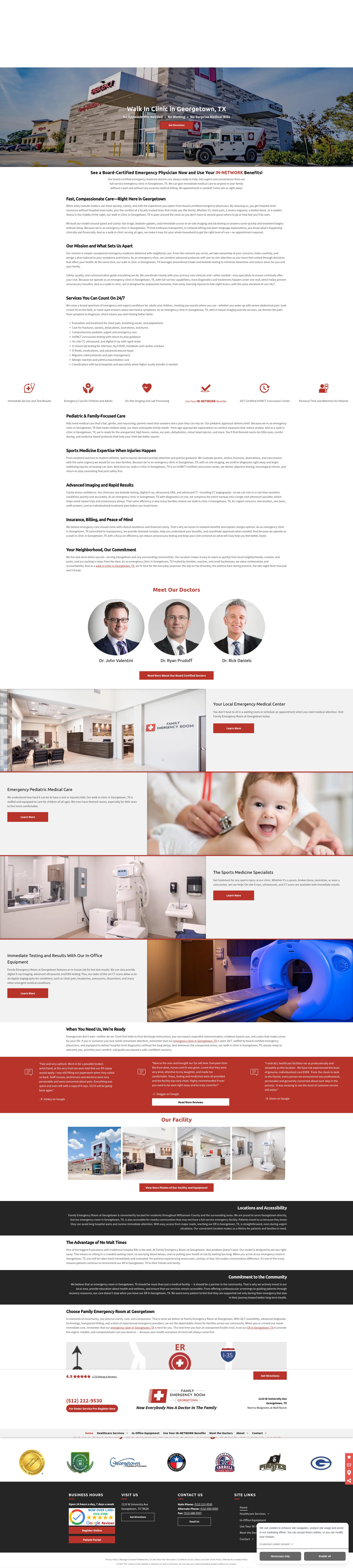 Screenshot of www.georgetownfamilyer.com