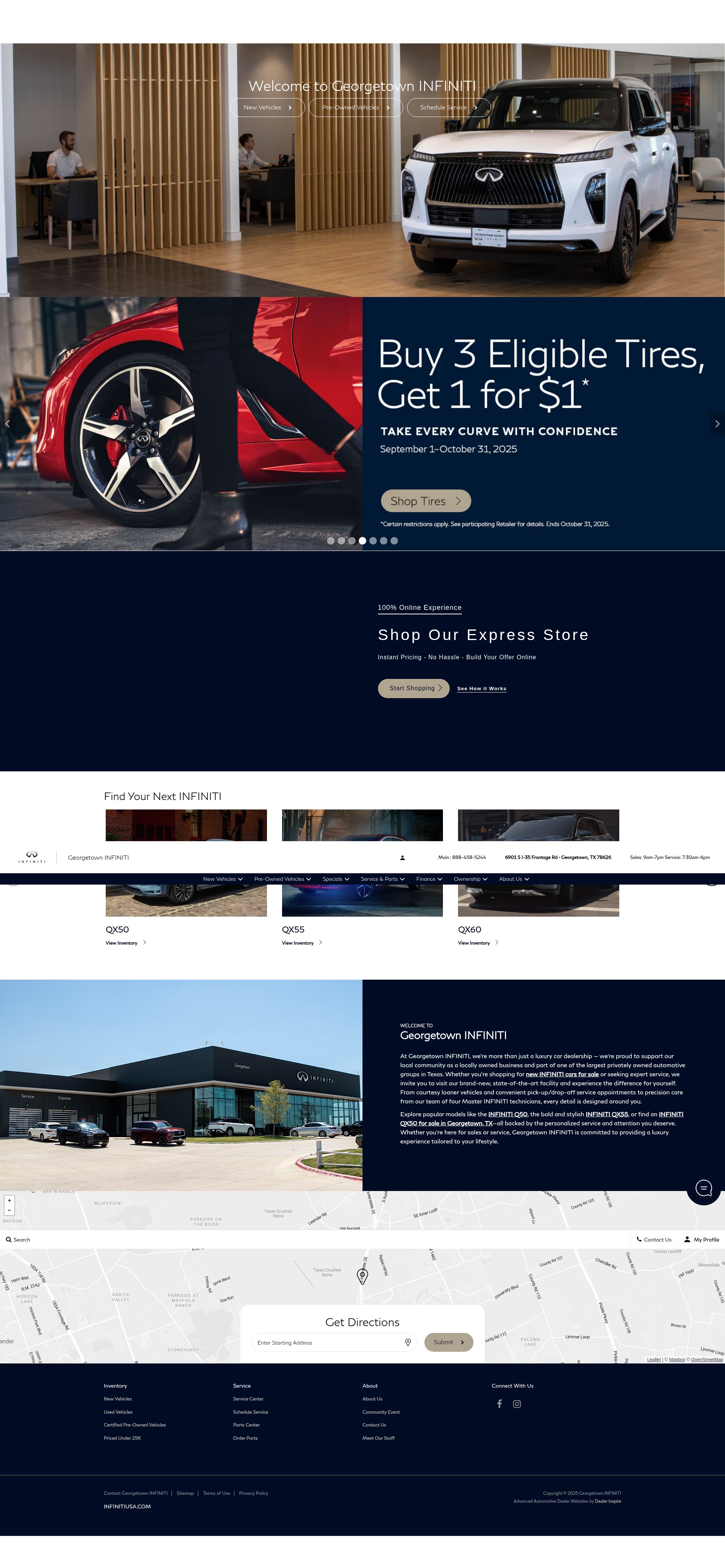 Screenshot of www.georgetowninfiniti.com