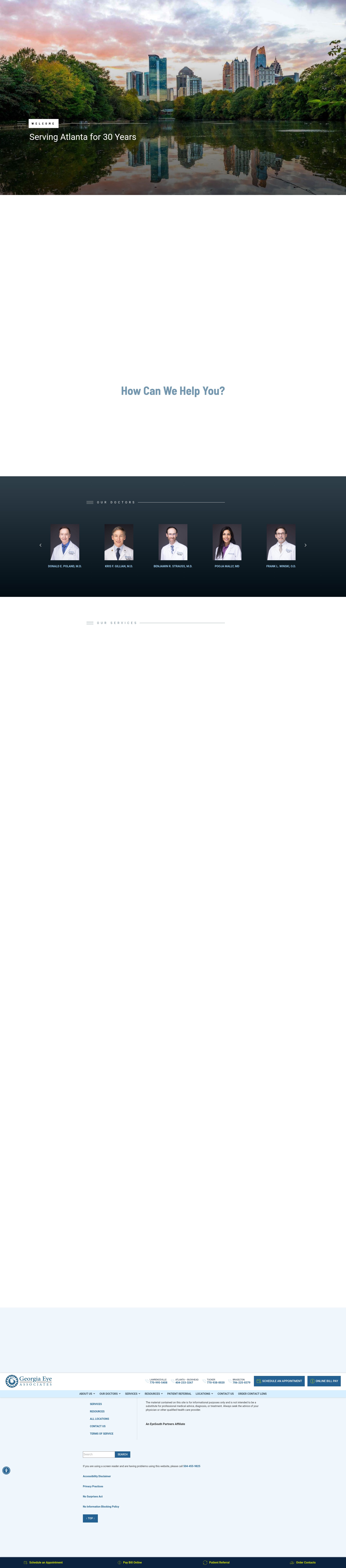 Screenshot of www.georgiaeyeassociates.com