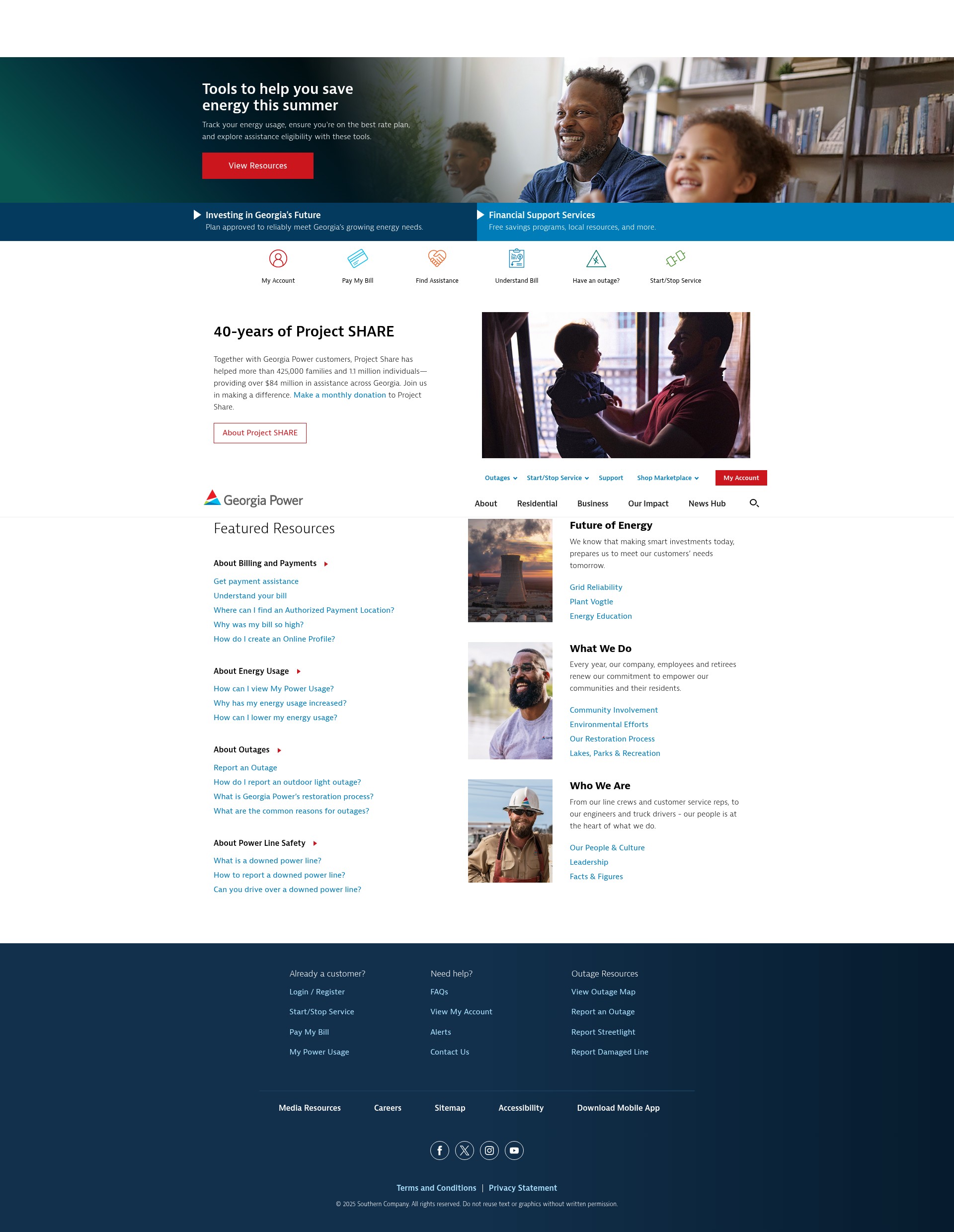Screenshot of www.georgiapower.com