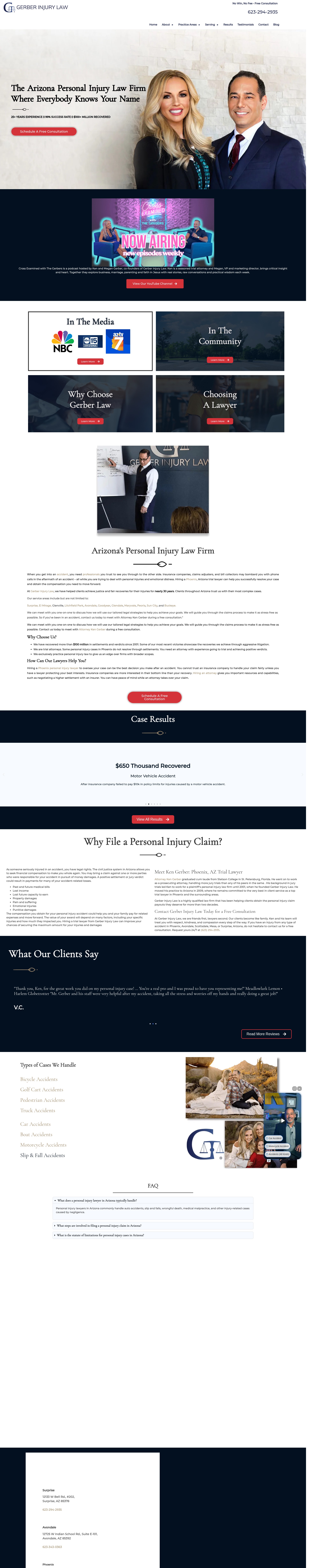 Screenshot of www.gerberinjurylaw.com