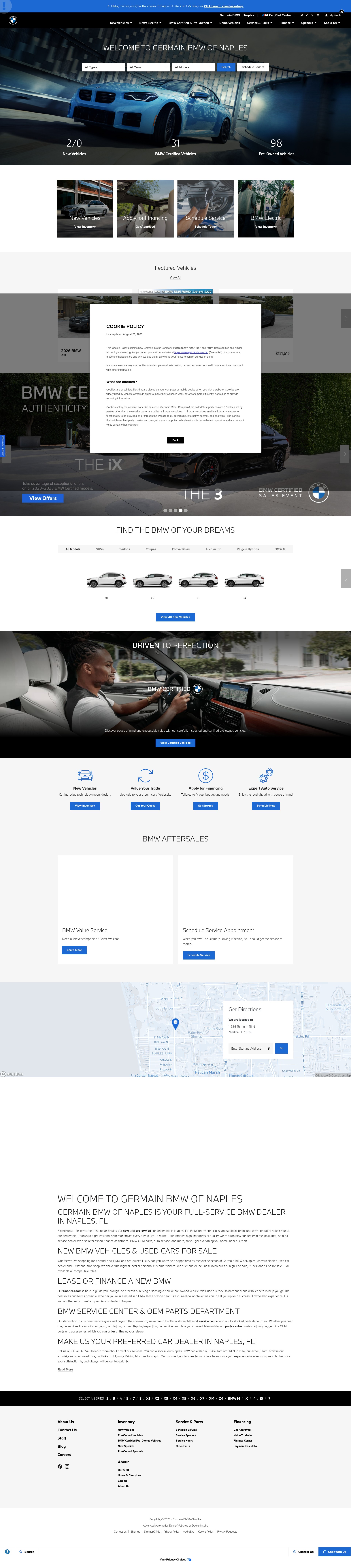 Screenshot of www.germainbmw.com