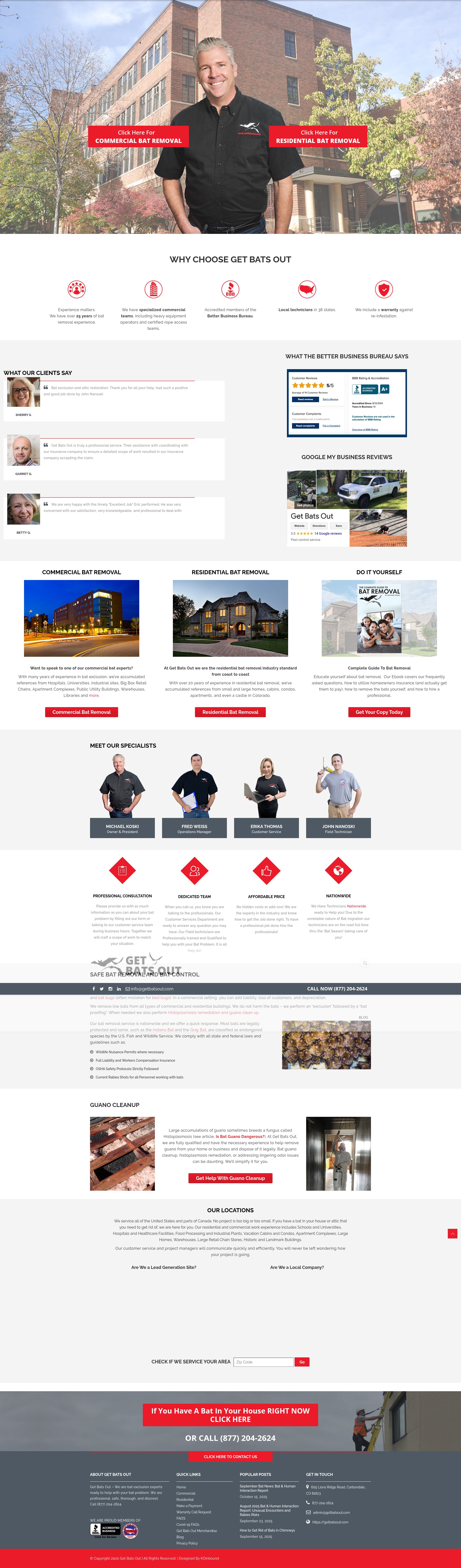 Screenshot of www.getbatsout.com