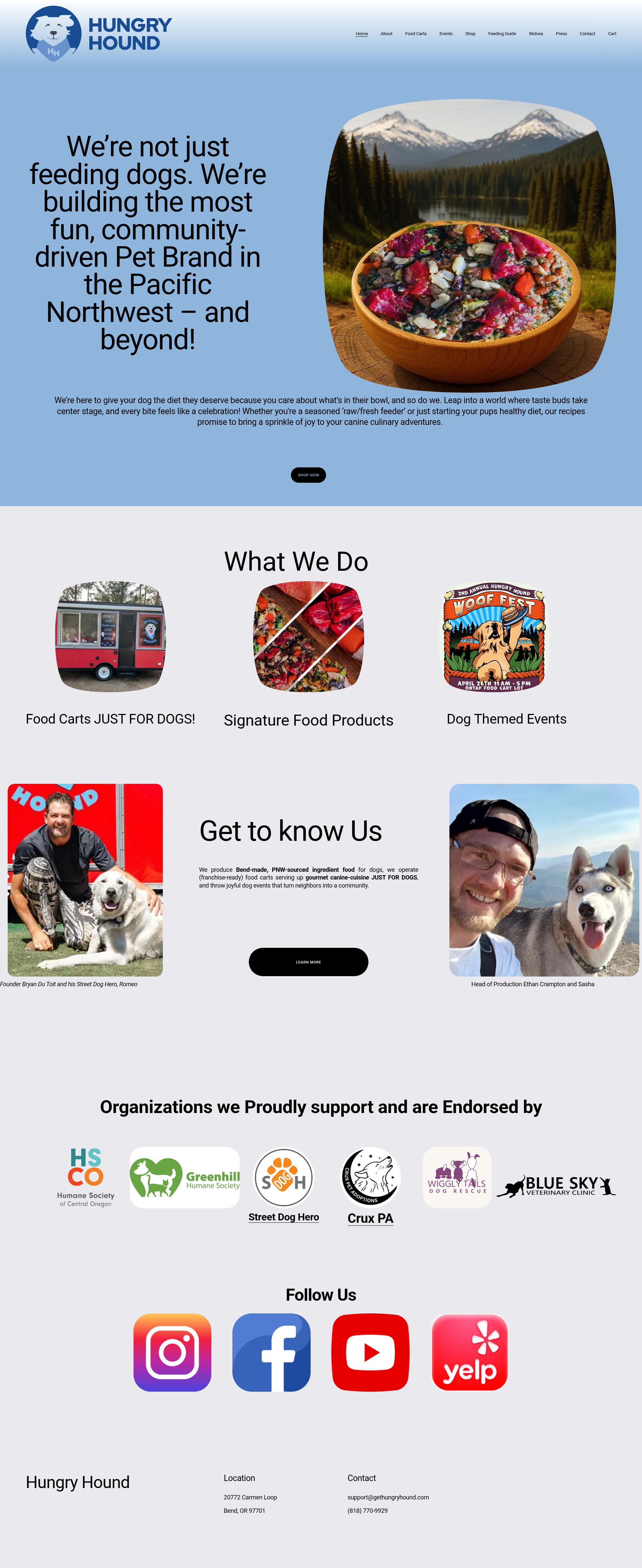 Screenshot of www.gethungryhound.com