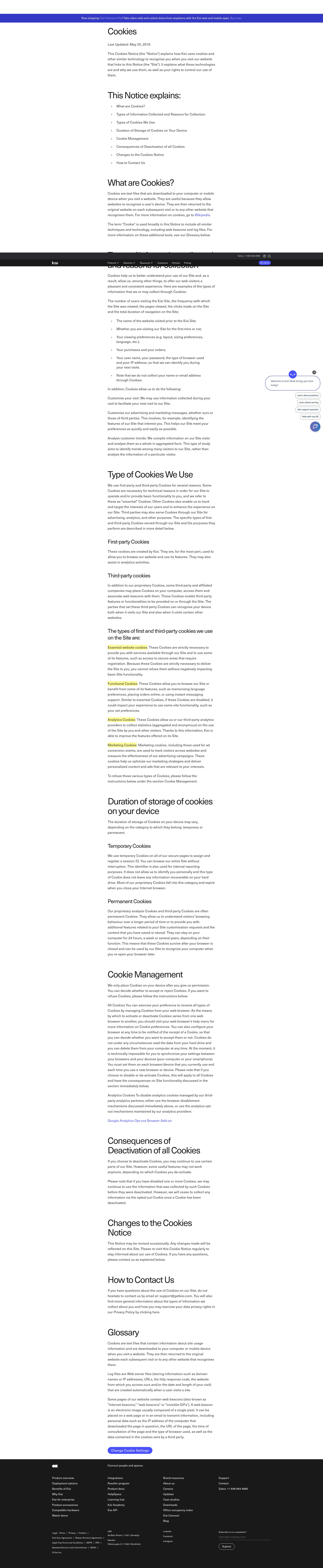 Screenshot of www.getkisi.com