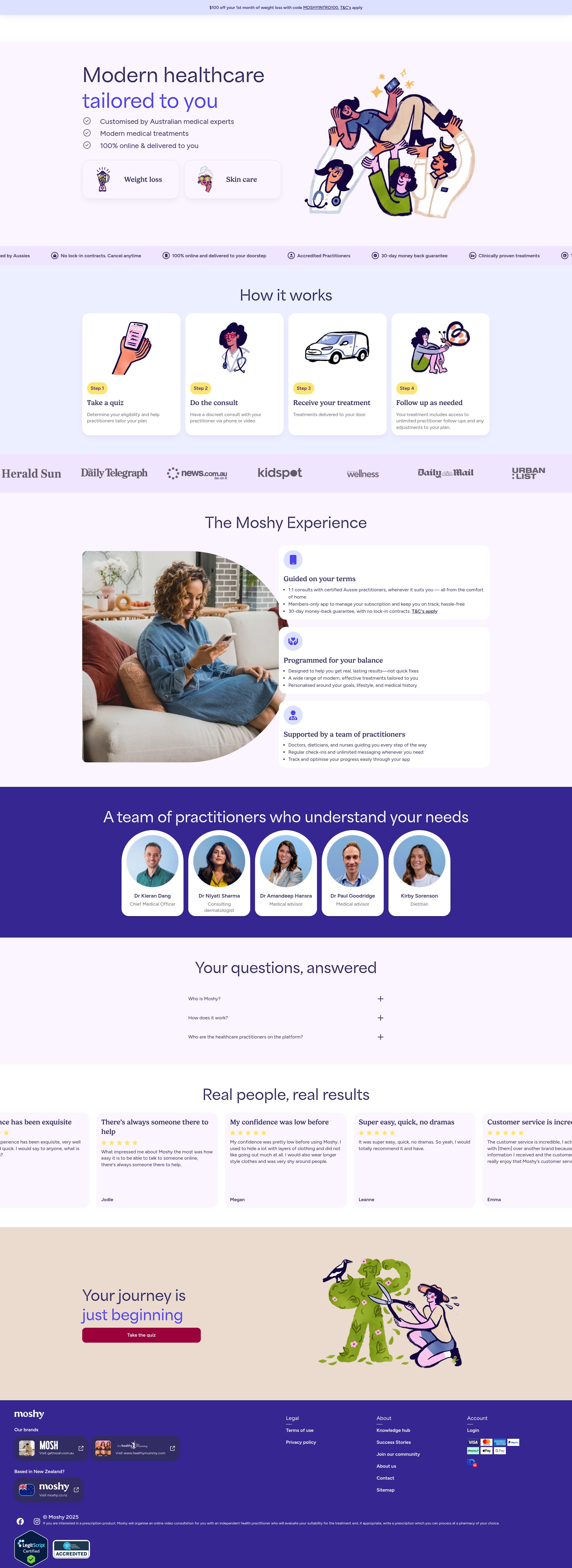 Screenshot of www.getmoshy.com.au