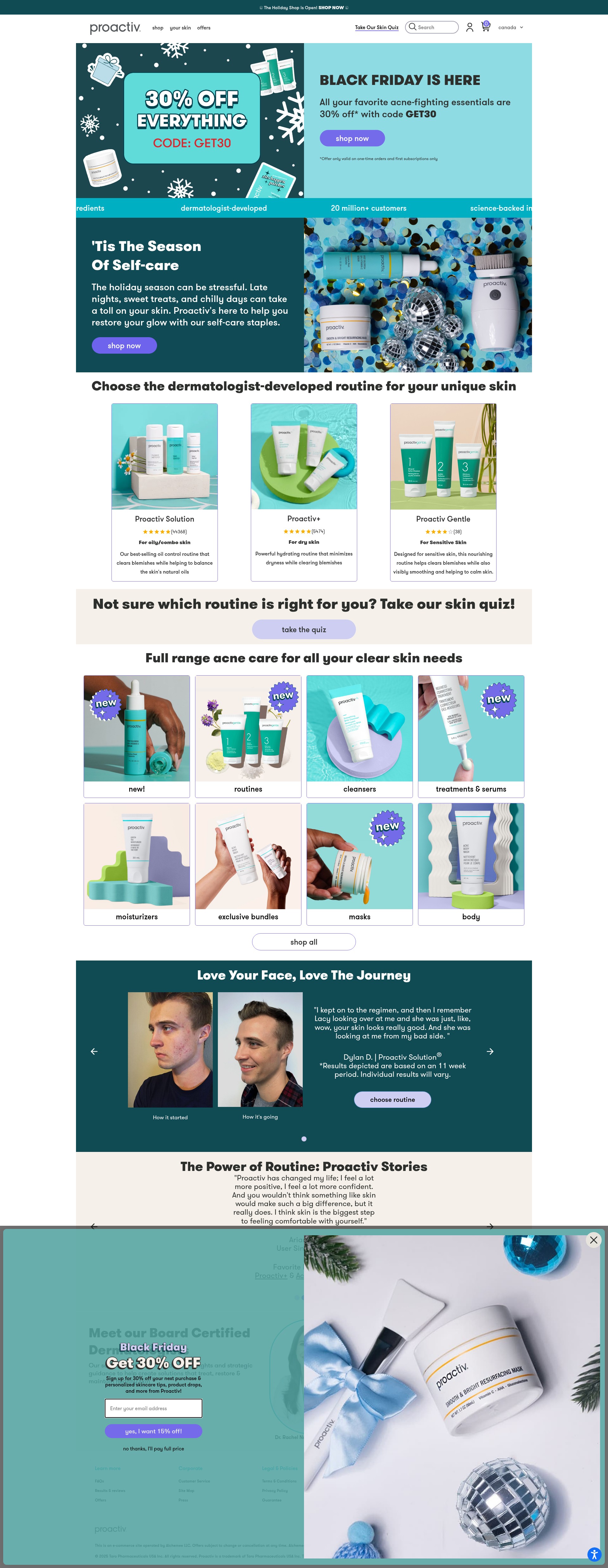 Screenshot of www.getproactiv.ca