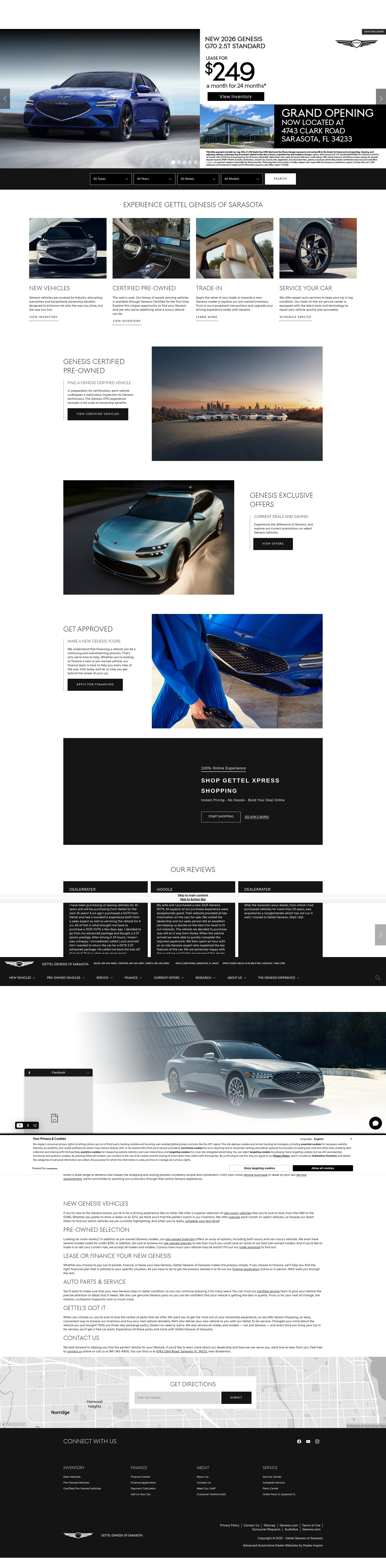 Screenshot of www.gettelgenesisofsarasota.com