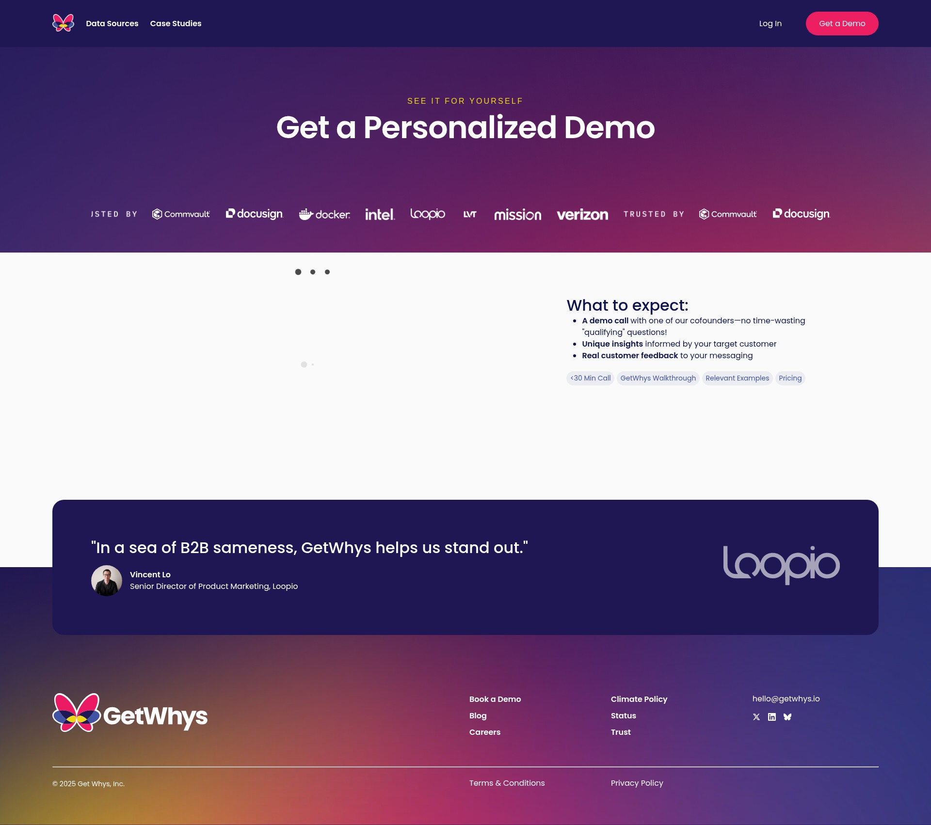Screenshot of www.getwhys.io