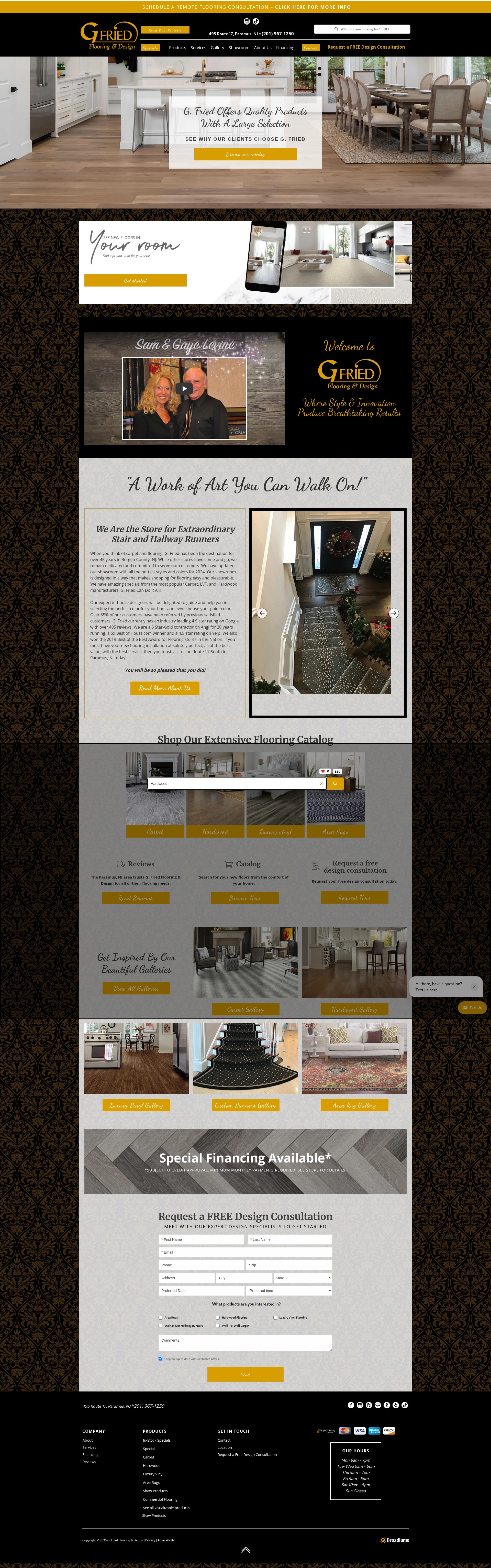 Screenshot of www.gfriedcarpet.net