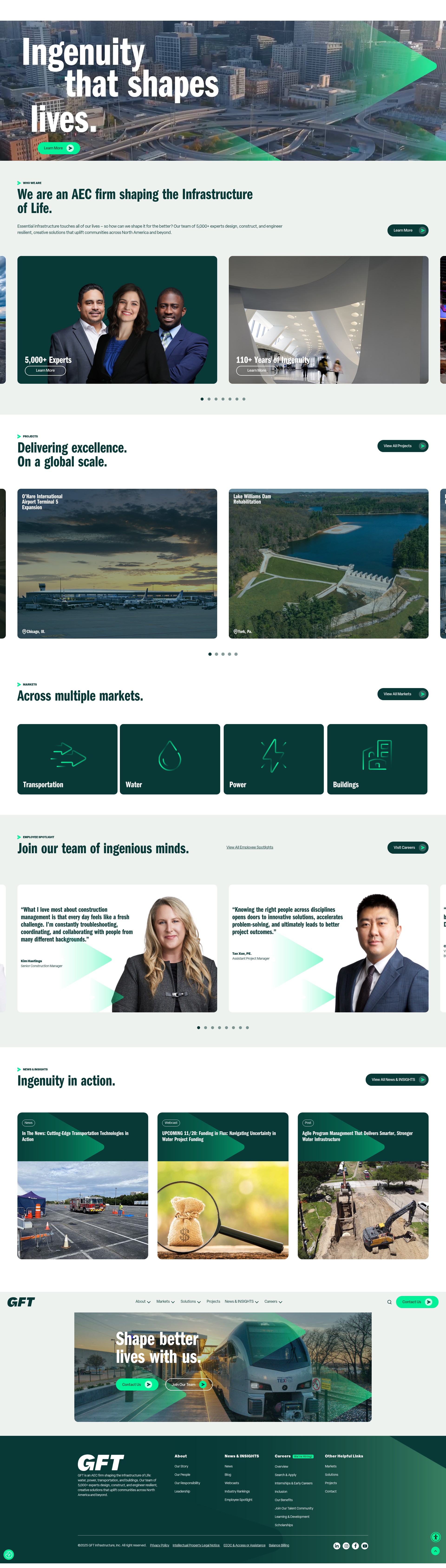 Screenshot of www.gftinc.com