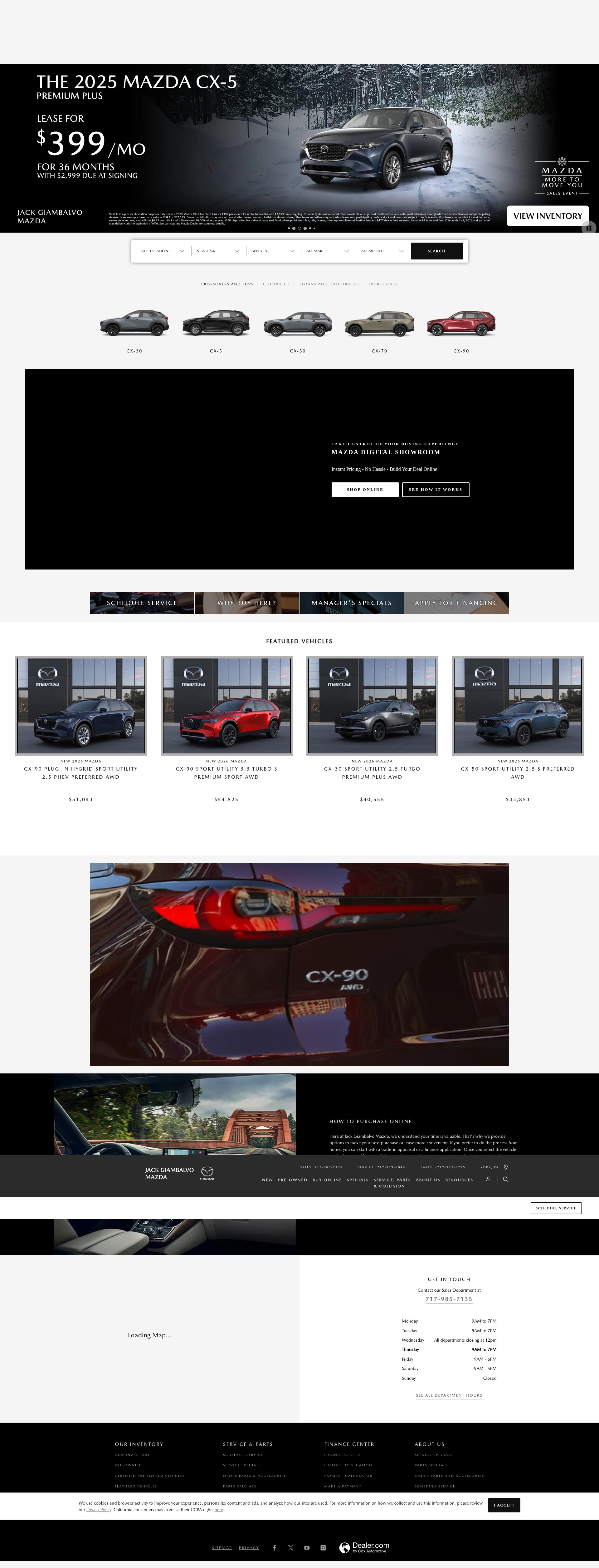 Screenshot of www.giambalvomazda.com