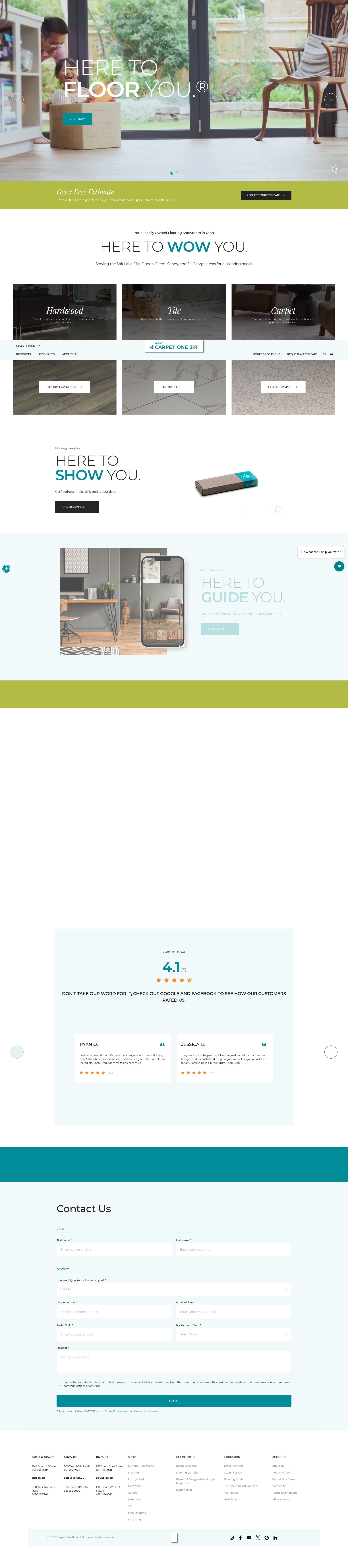Screenshot of www.giantcarpetoneutah.com