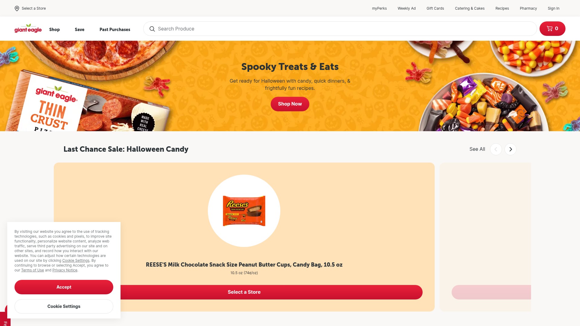 Screenshot of www.gianteagle.com