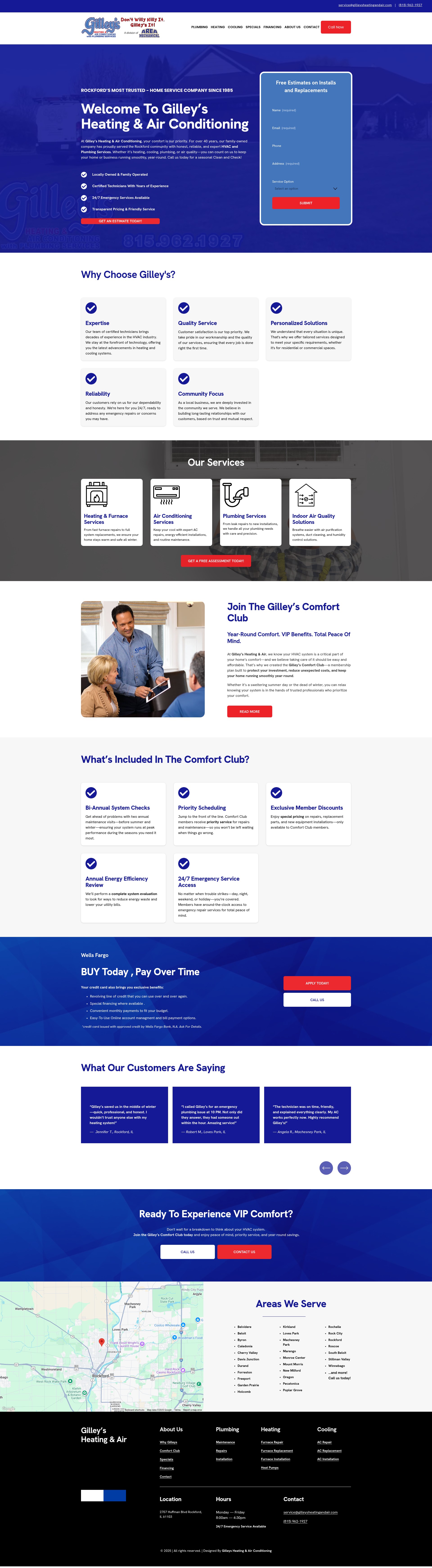 Screenshot of www.gilleysheating.com