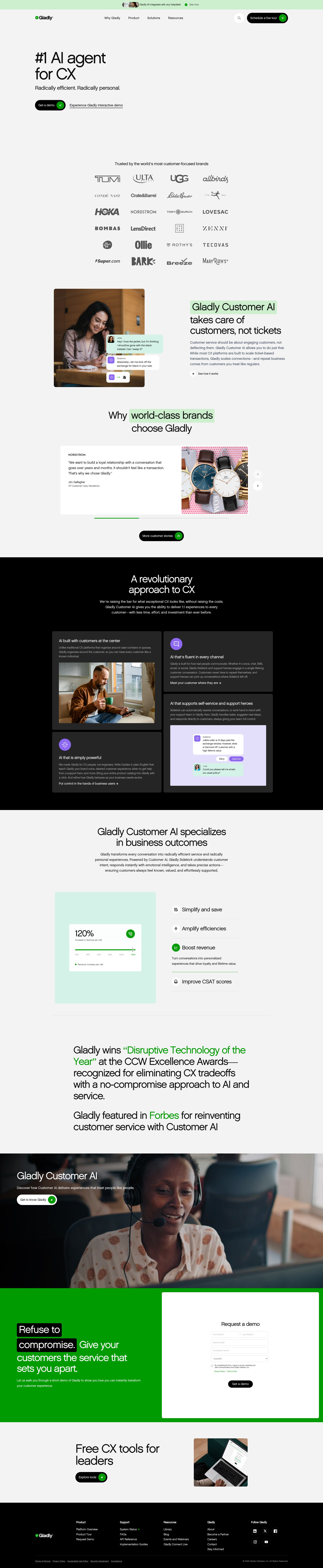 Screenshot of www.gladly.ai