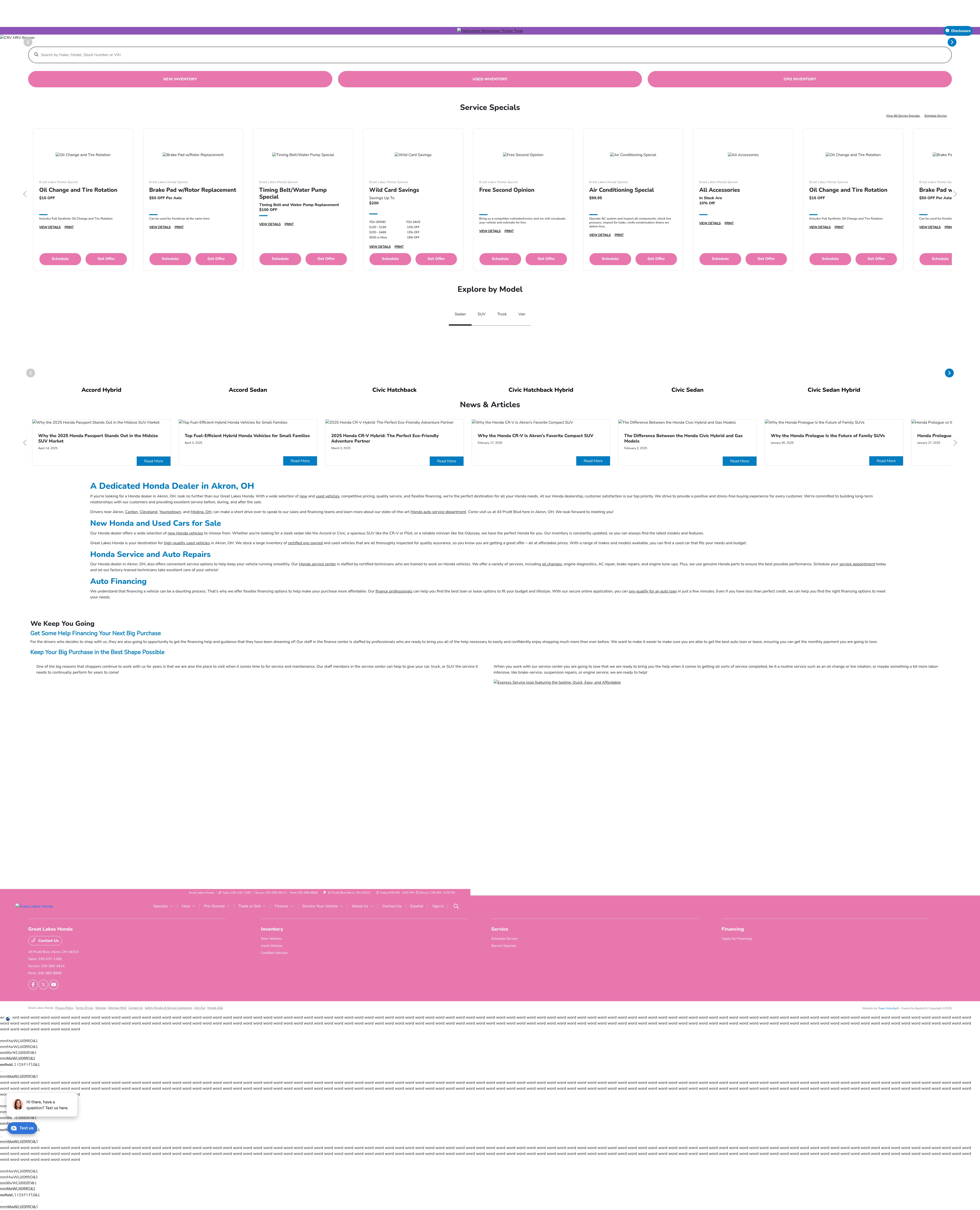 Screenshot of www.glakeshonda.com