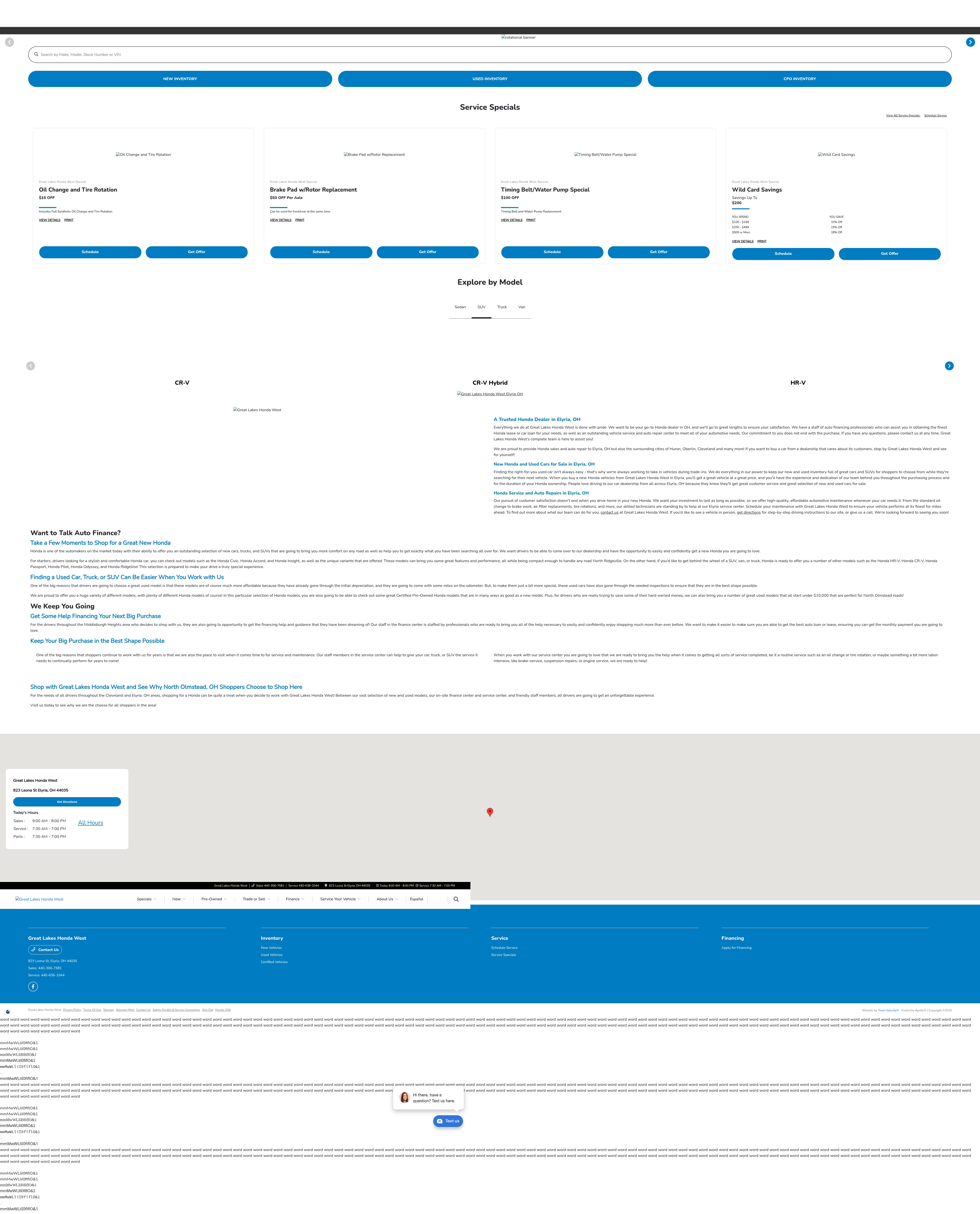 Screenshot of www.glakeshondawest.com