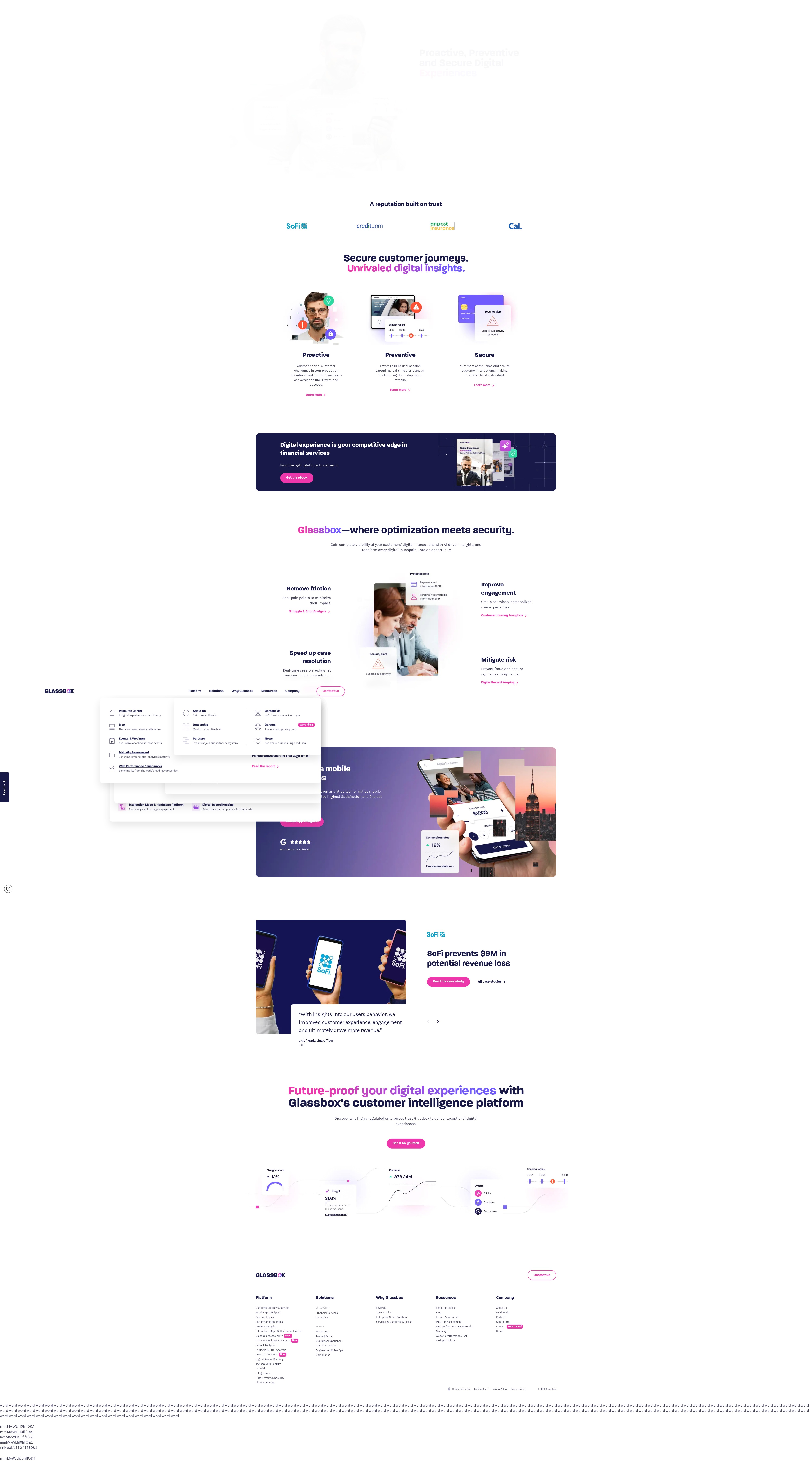 Screenshot of www.glassbox.com