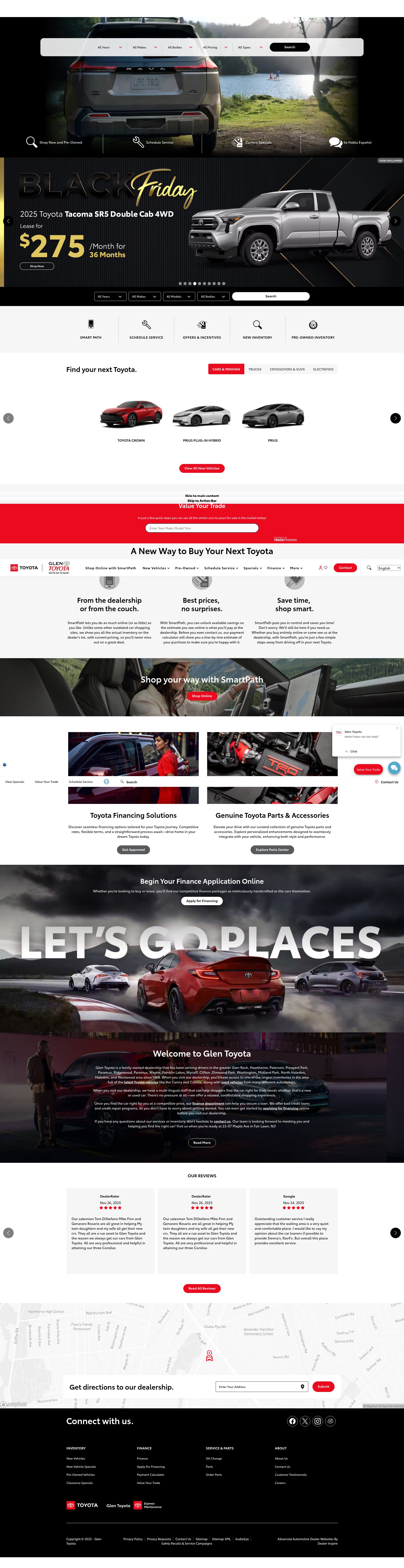 Screenshot of www.glentoyota.com