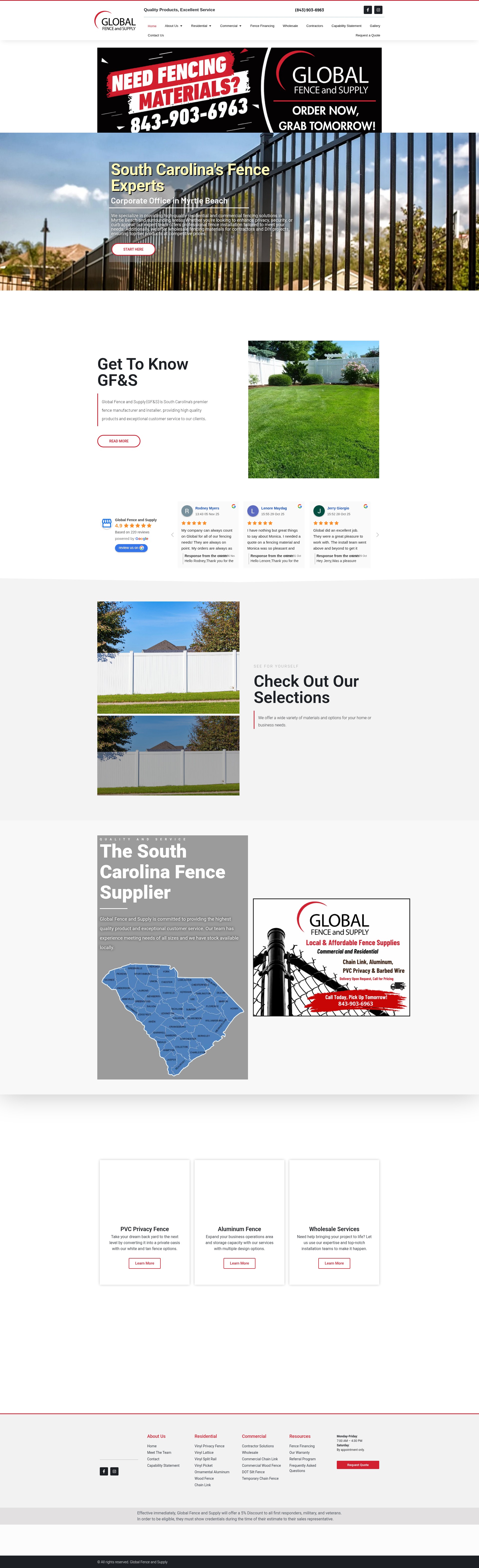 Screenshot of www.globalfenceandsupply.com
