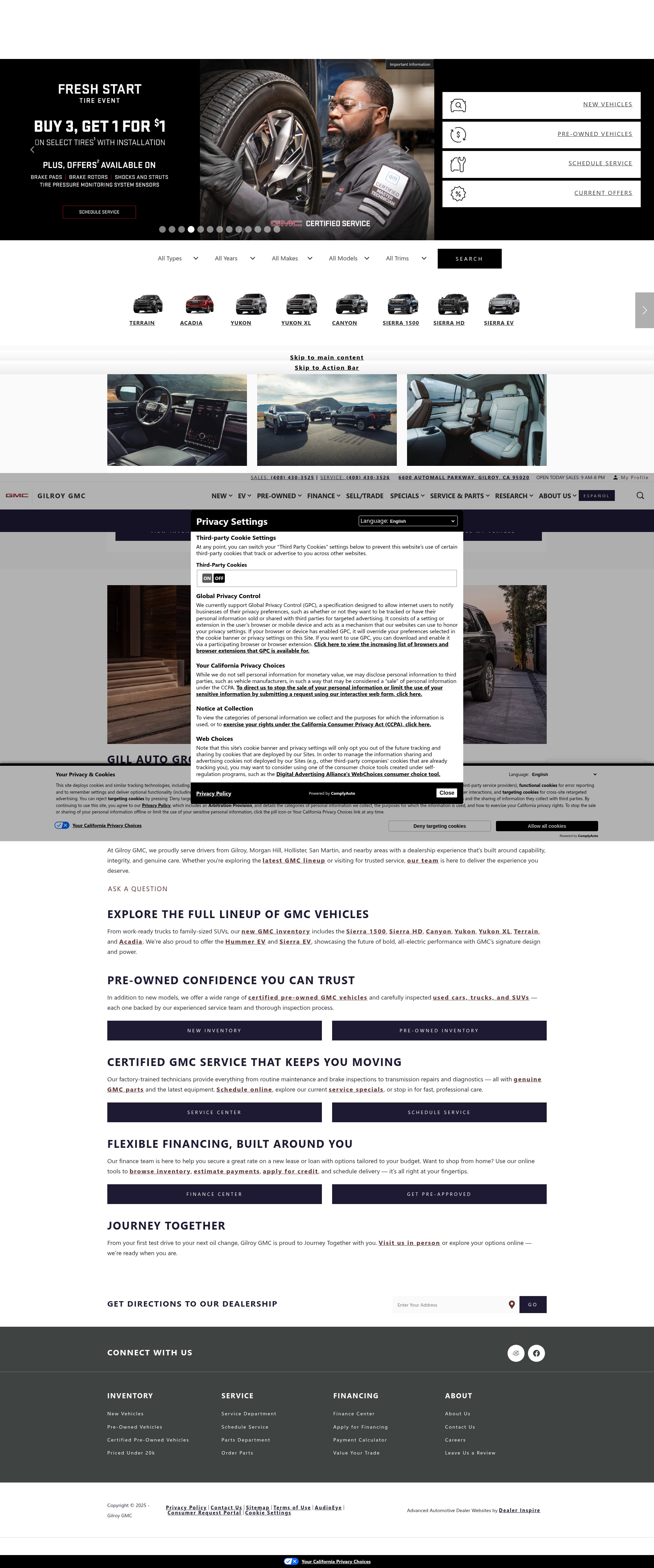 Screenshot of www.gmcgilroy.com