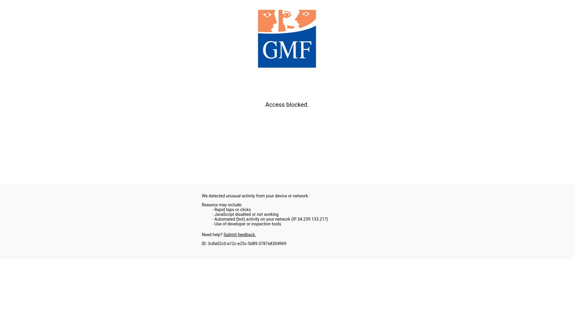 Screenshot of www.gmf.fr