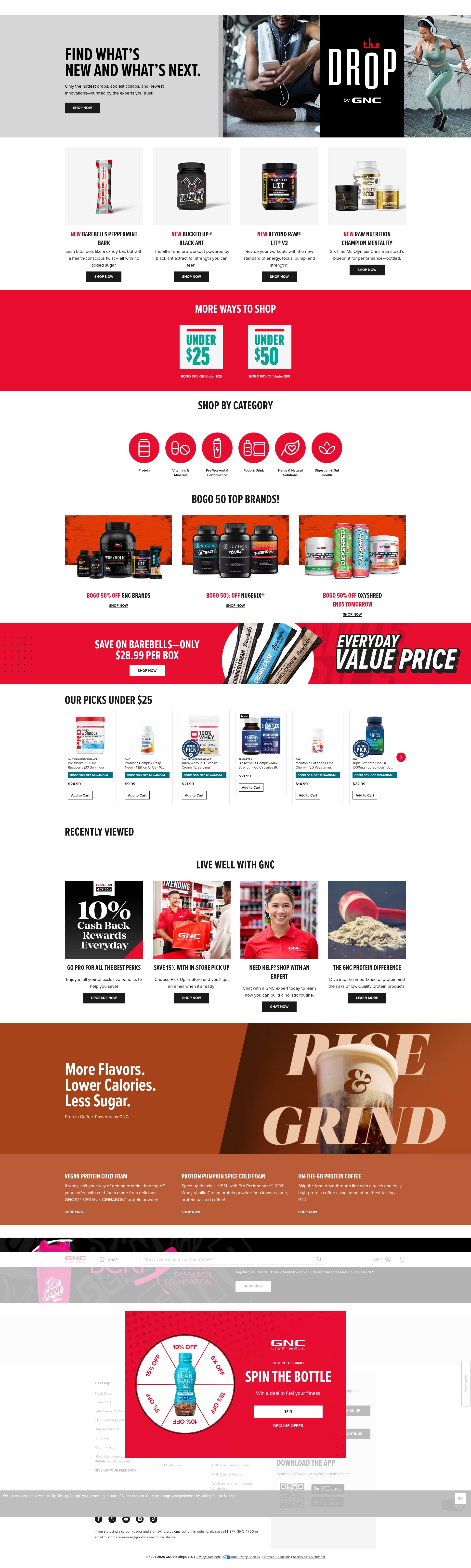 Screenshot of www.gnc.com