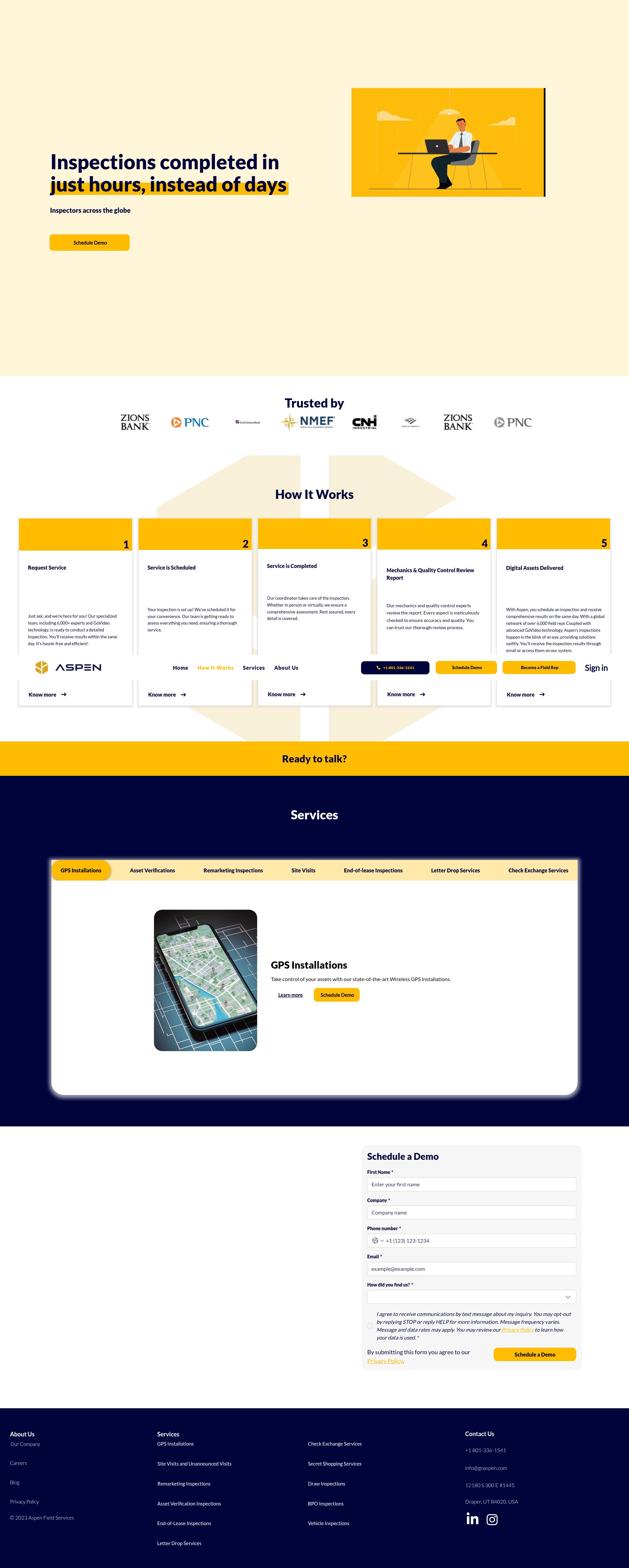 Screenshot of www.goaspen.com
