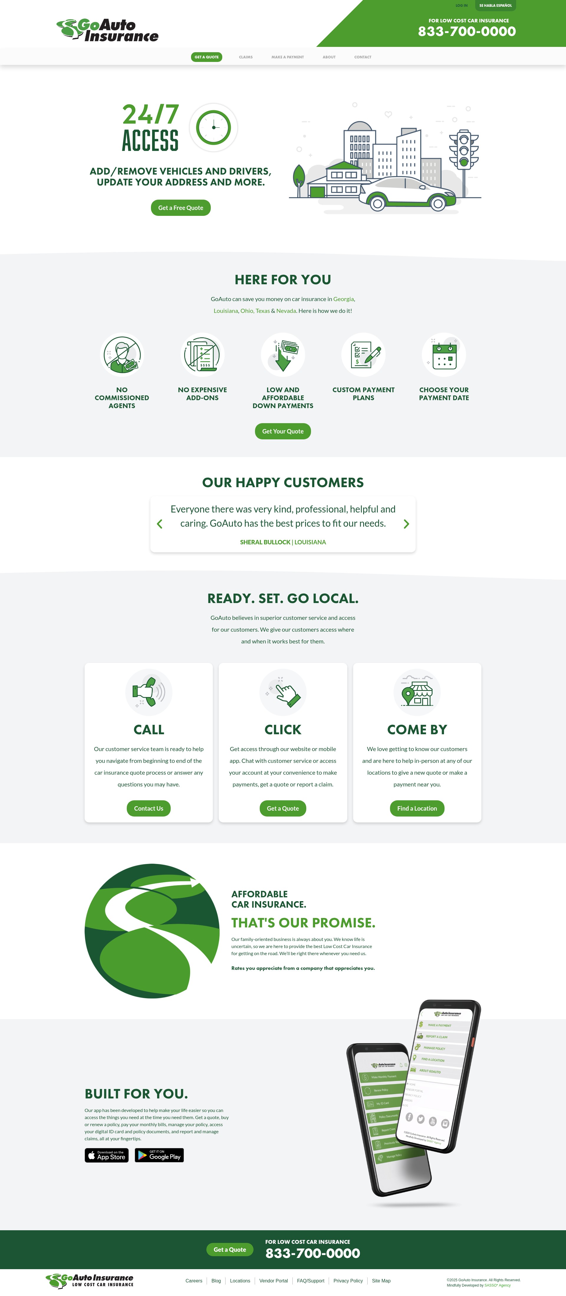 Screenshot of www.goautoinsurance.com