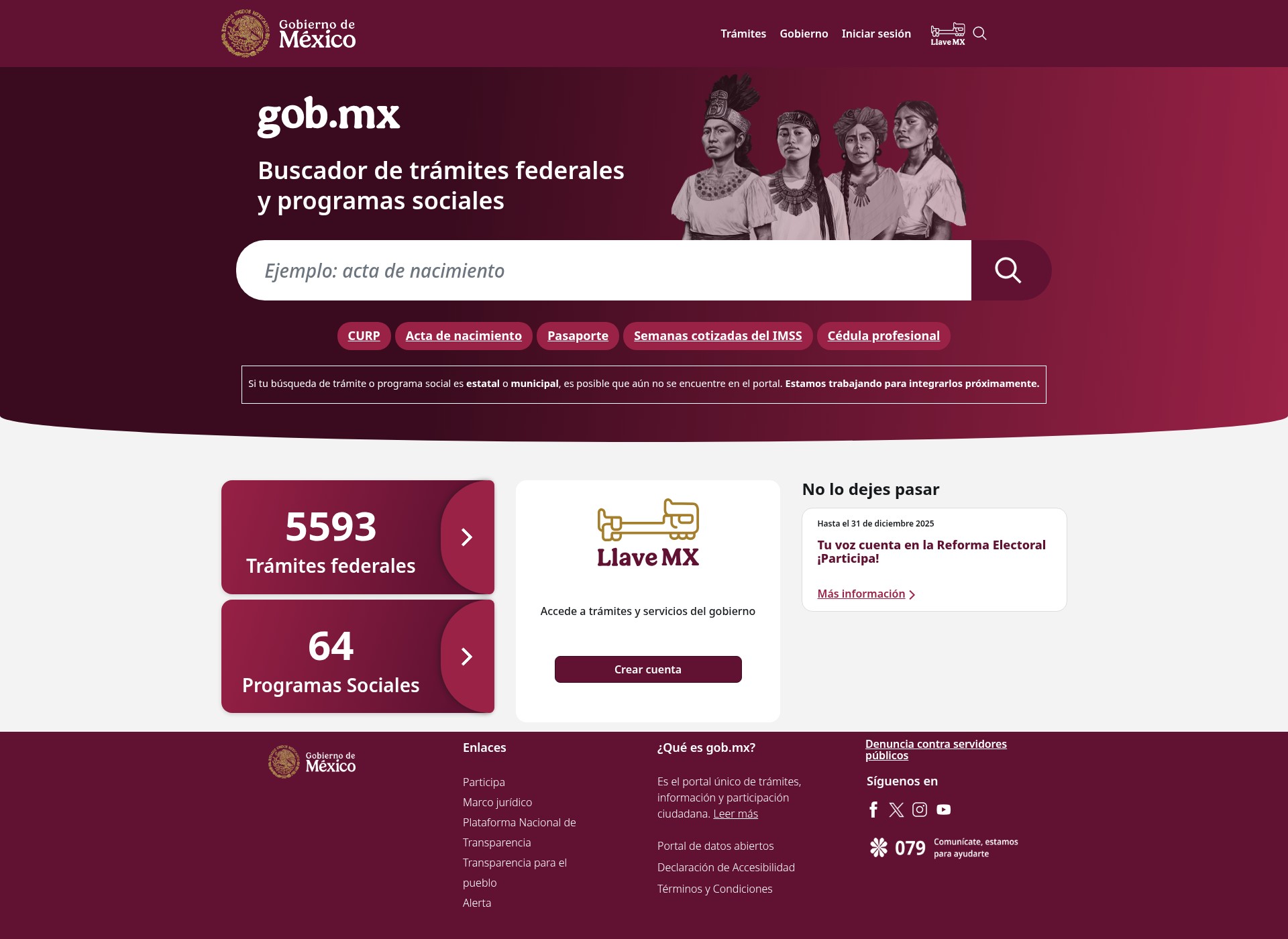 Screenshot of www.gob.mx