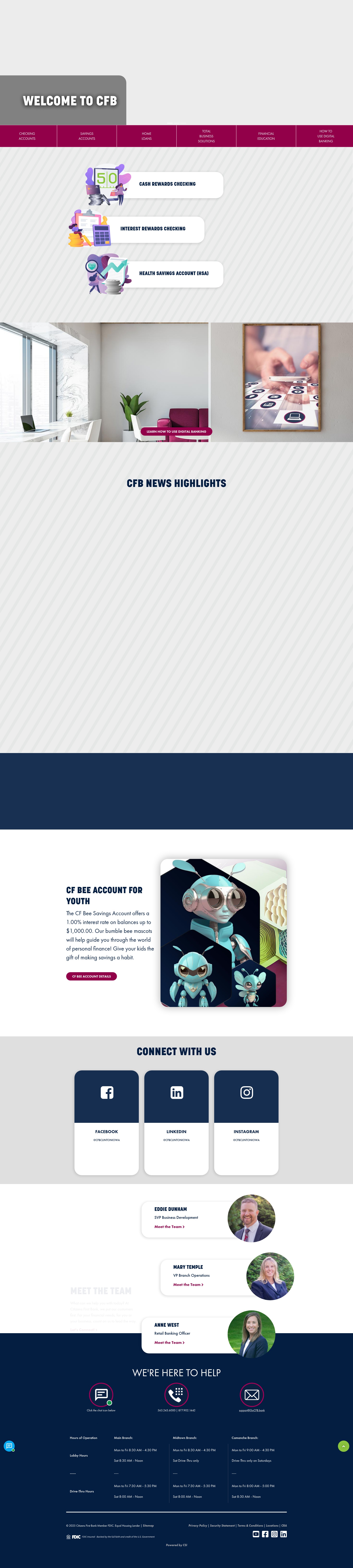 Screenshot of www.gocfb.bank