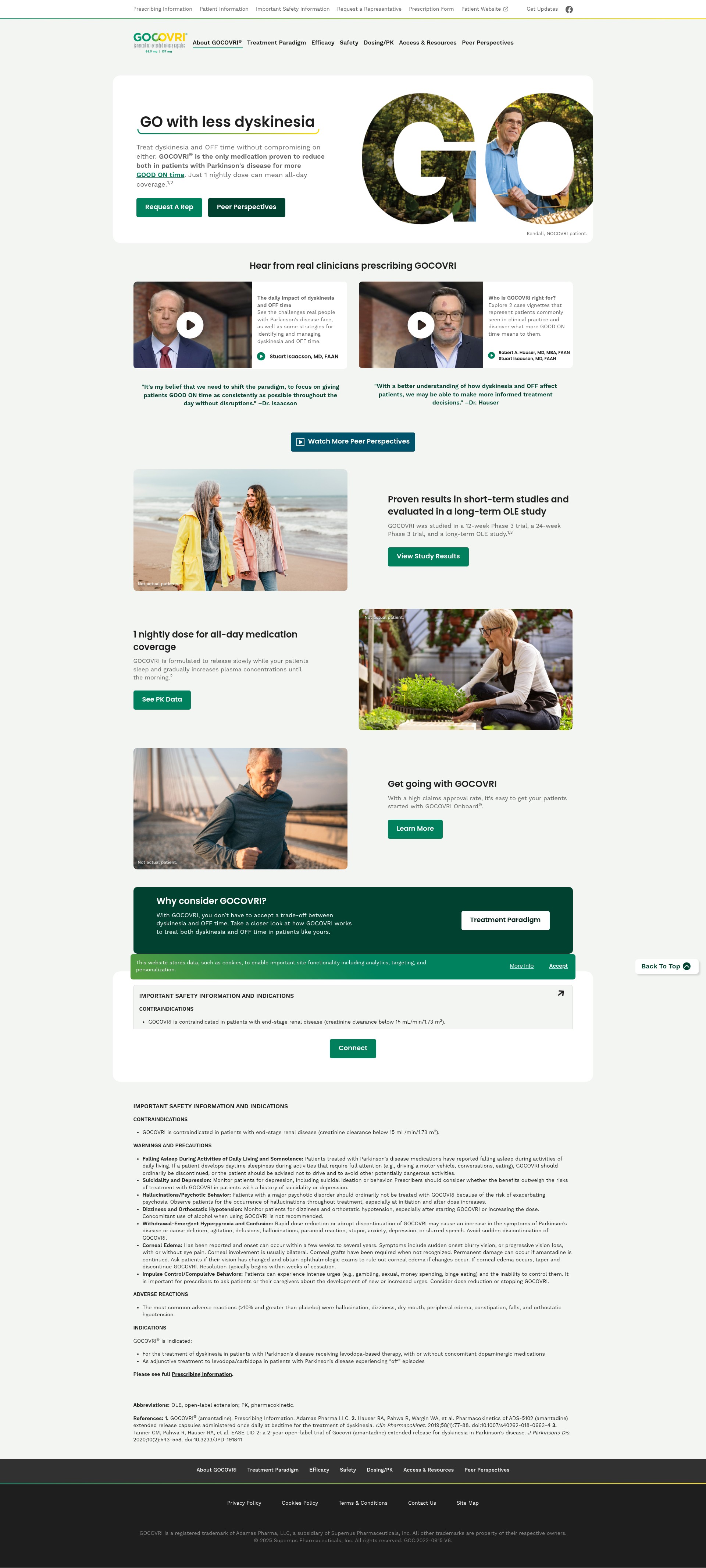 Screenshot of www.gocovrihcp.com