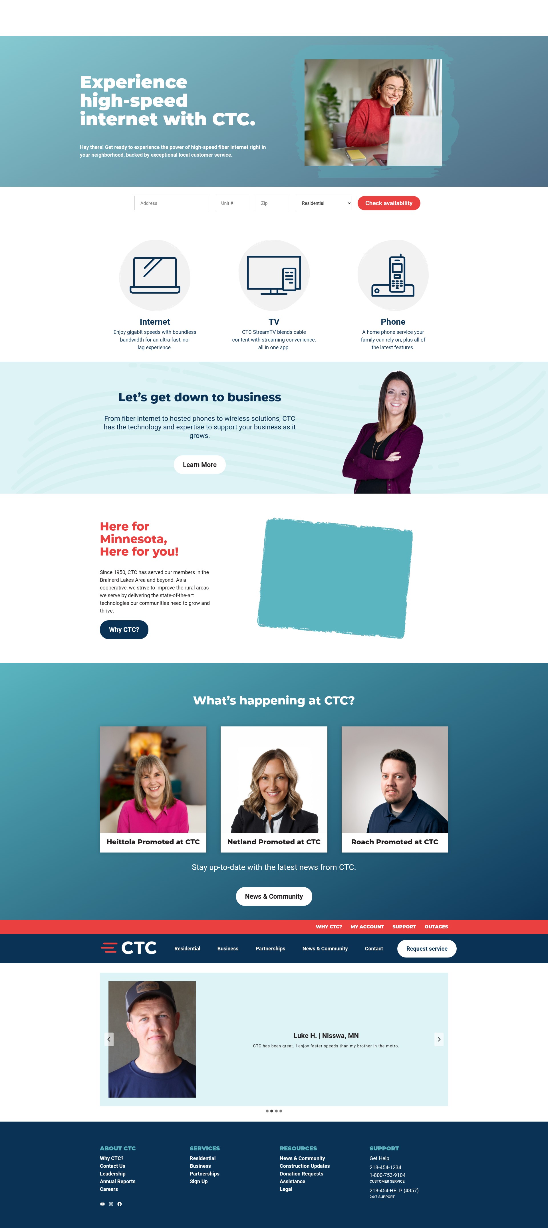 Screenshot of www.goctc.com
