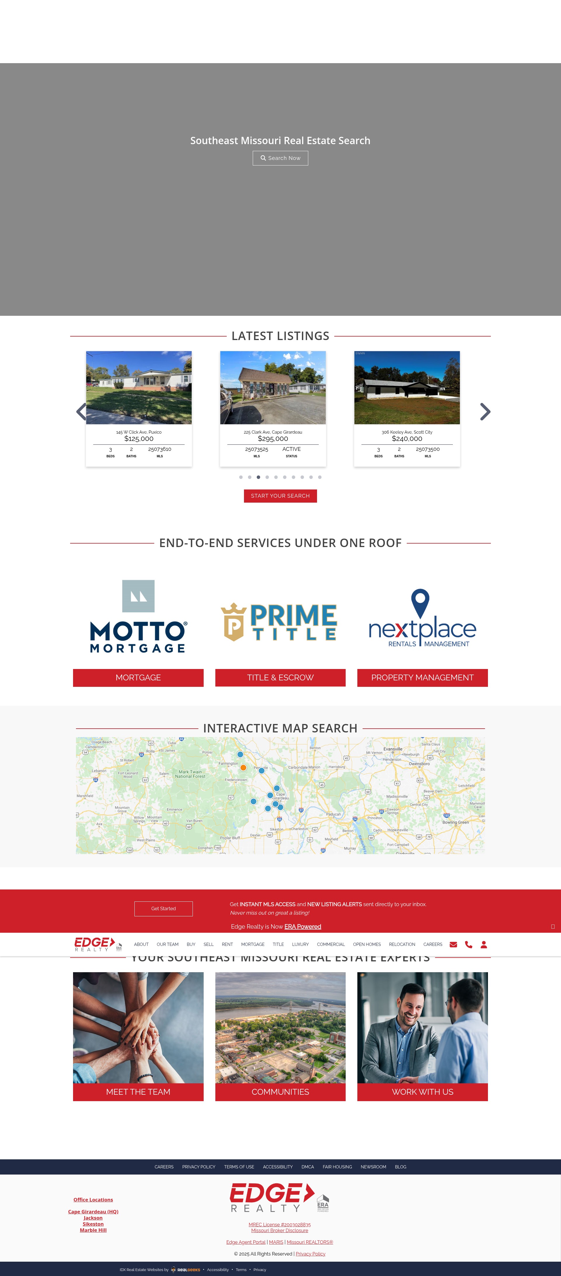 Screenshot of www.goedgerealty.com