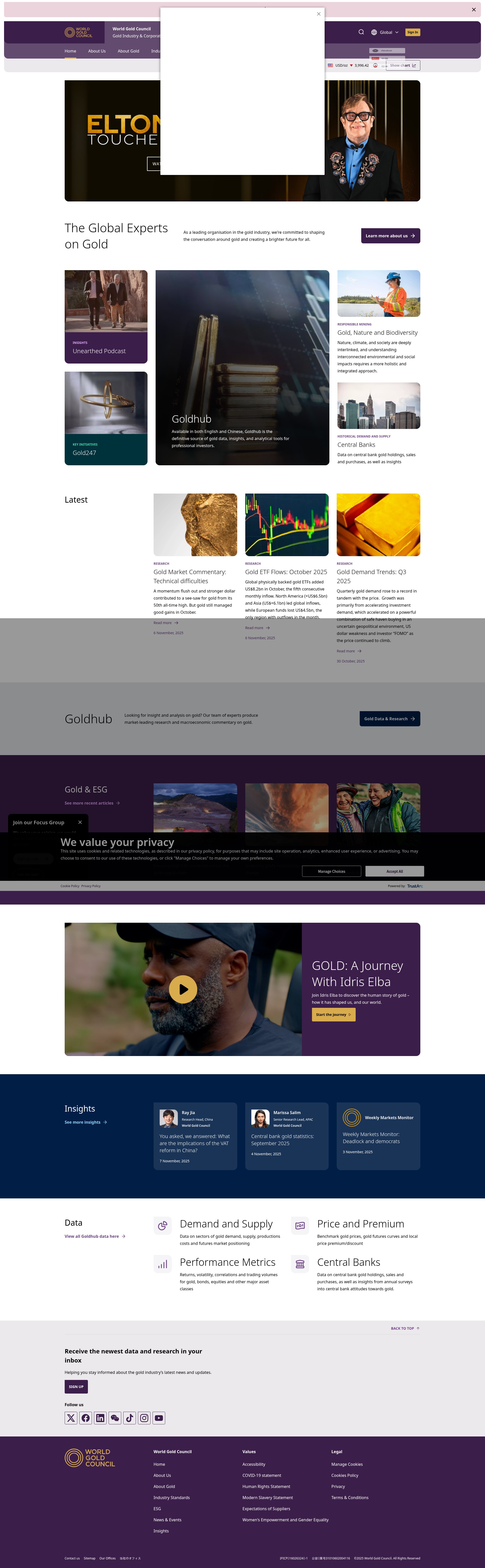 Screenshot of www.gold.org