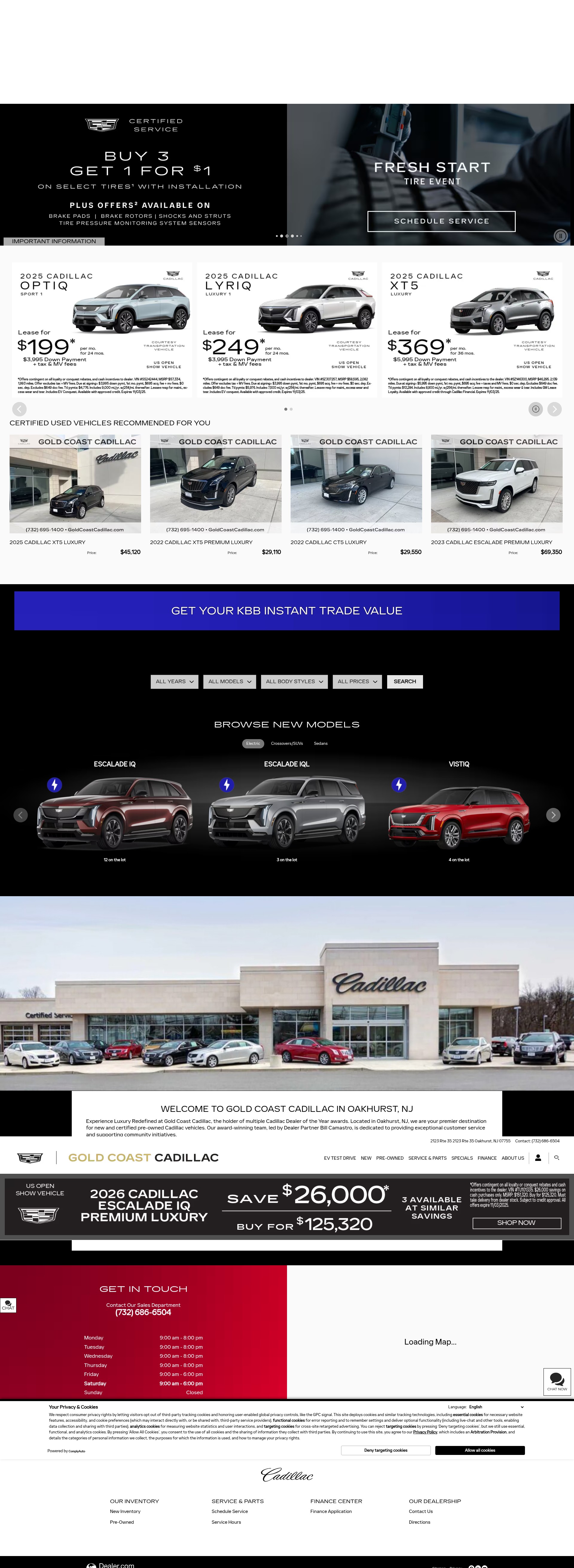 Screenshot of www.goldcoastcadillac.com