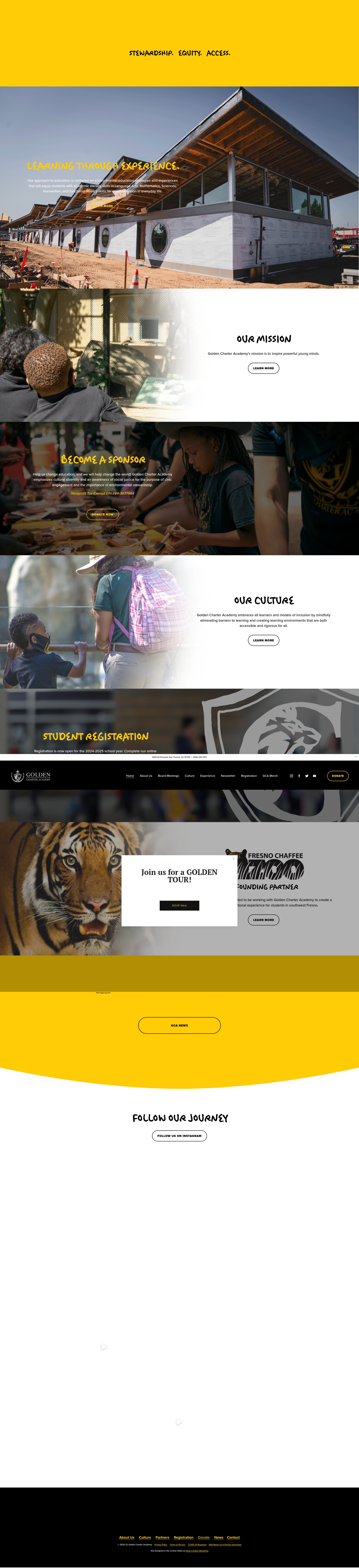 Screenshot of www.goldencharteracademy.org