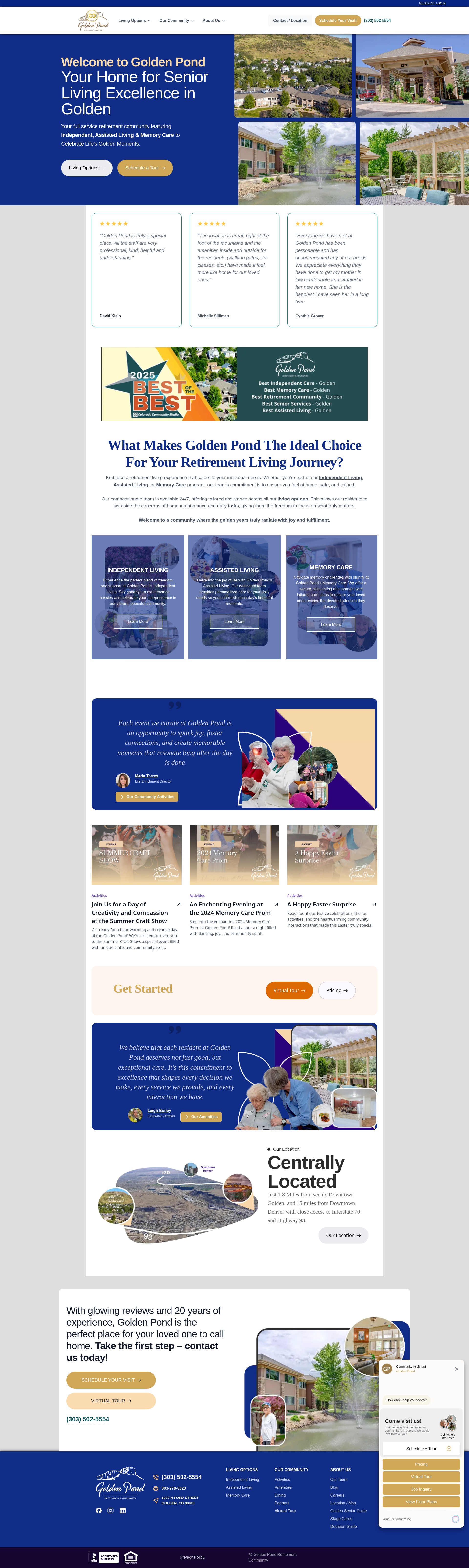 Screenshot of www.goldenpond.com