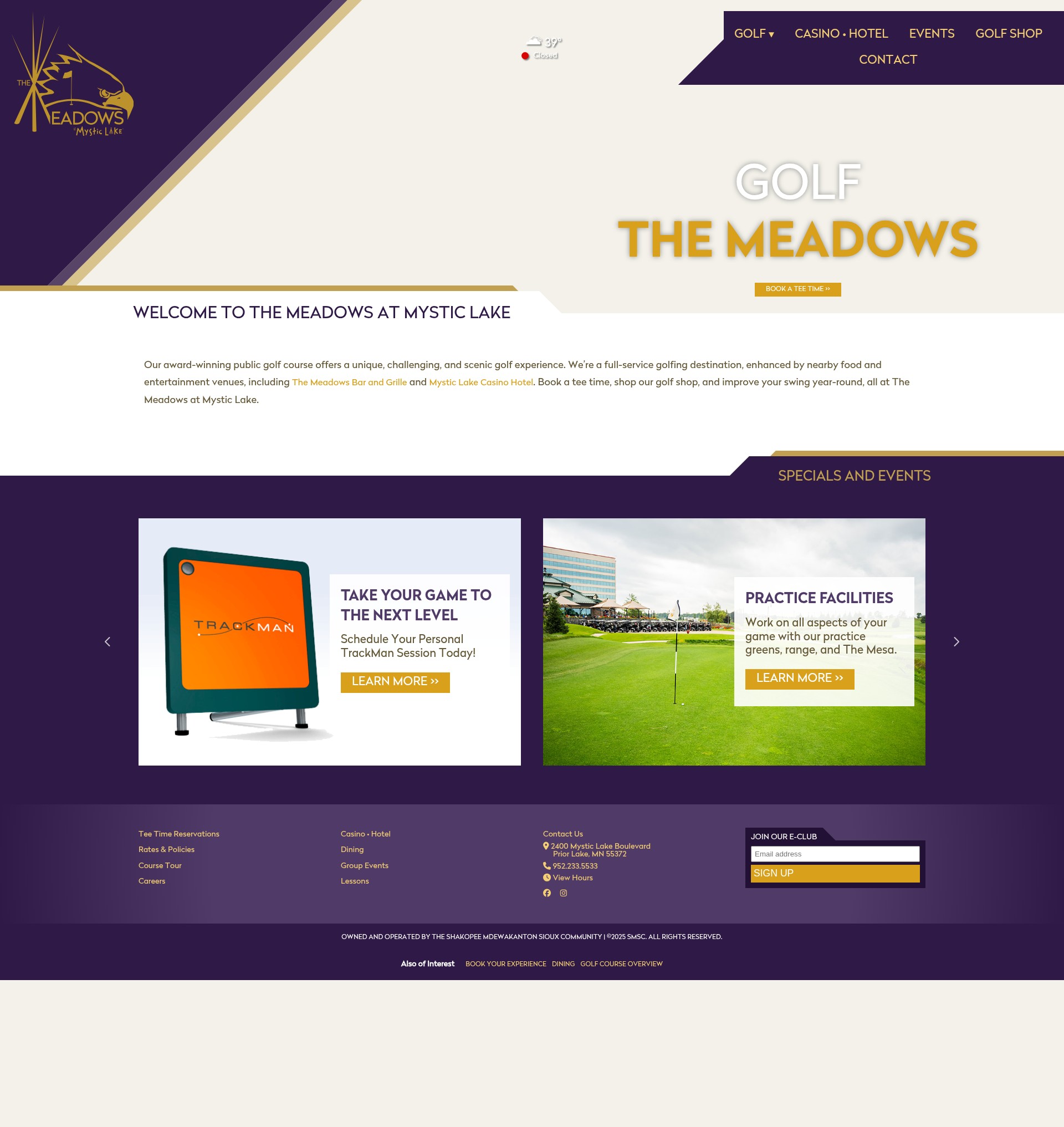 Screenshot of www.golfthemeadows.com