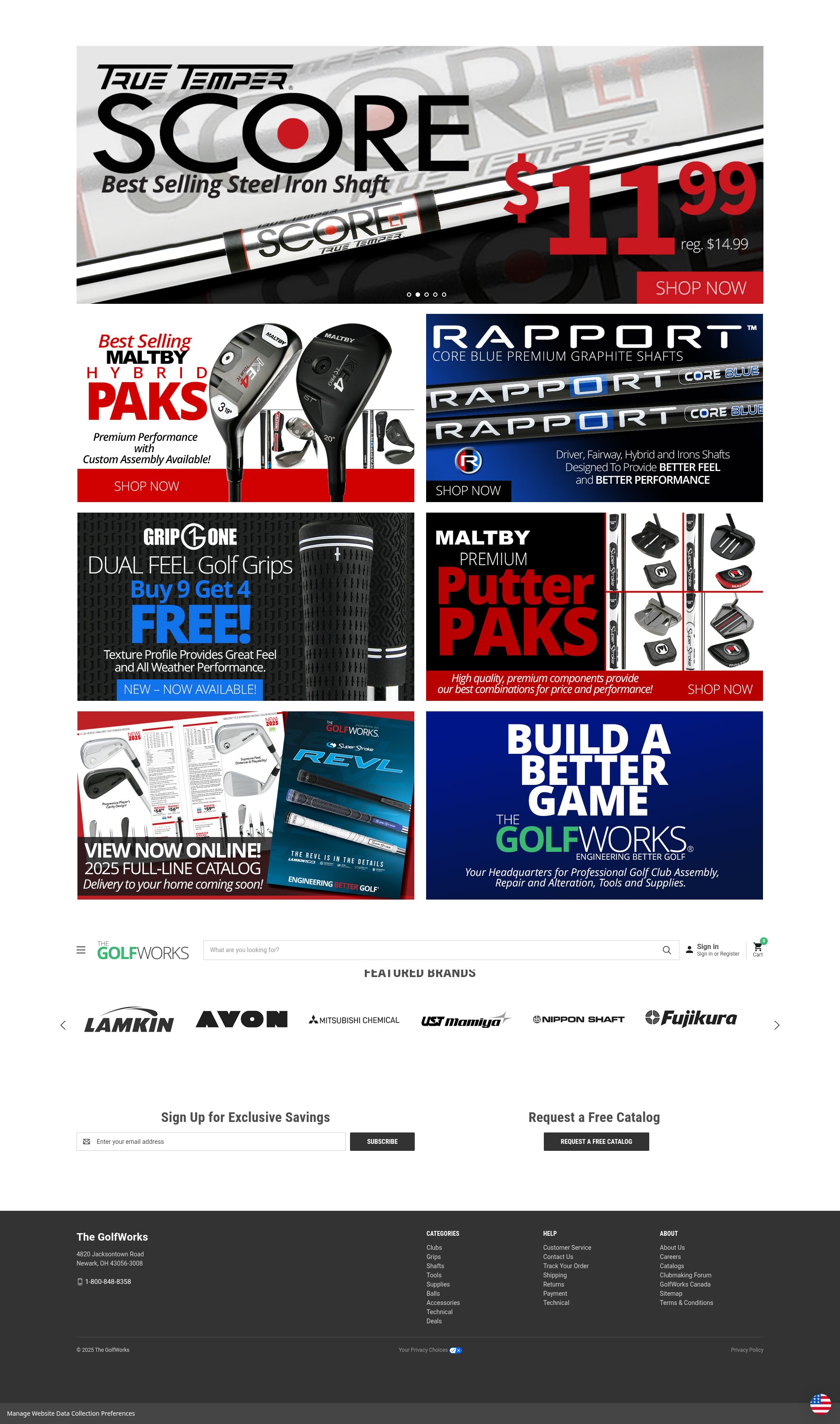 Screenshot of www.golfworks.com