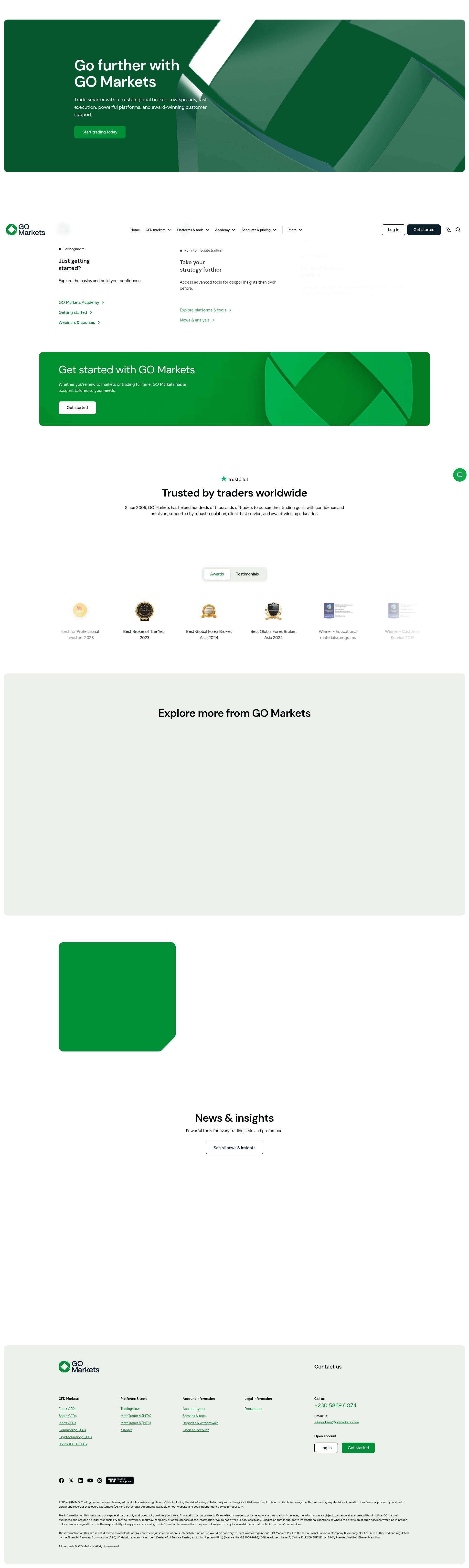 Screenshot of www.gomarkets.com